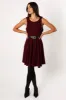 Margaret Mini Dress - Burgundy sold by Petal & Pup