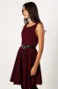 Margaret Mini Dress - Burgundy sold by Petal & Pup