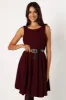 Margaret Mini Dress - Burgundy sold by Petal & Pup