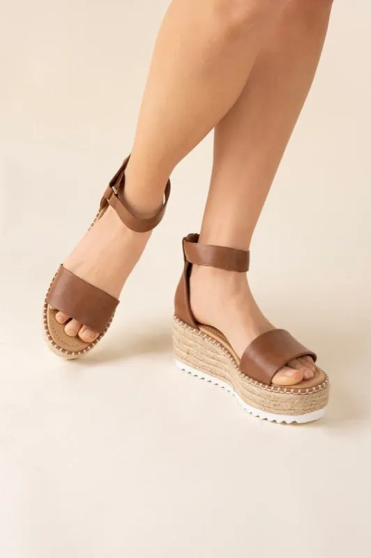 Tucker Platform Sandal - Tan sold by Petal & Pup