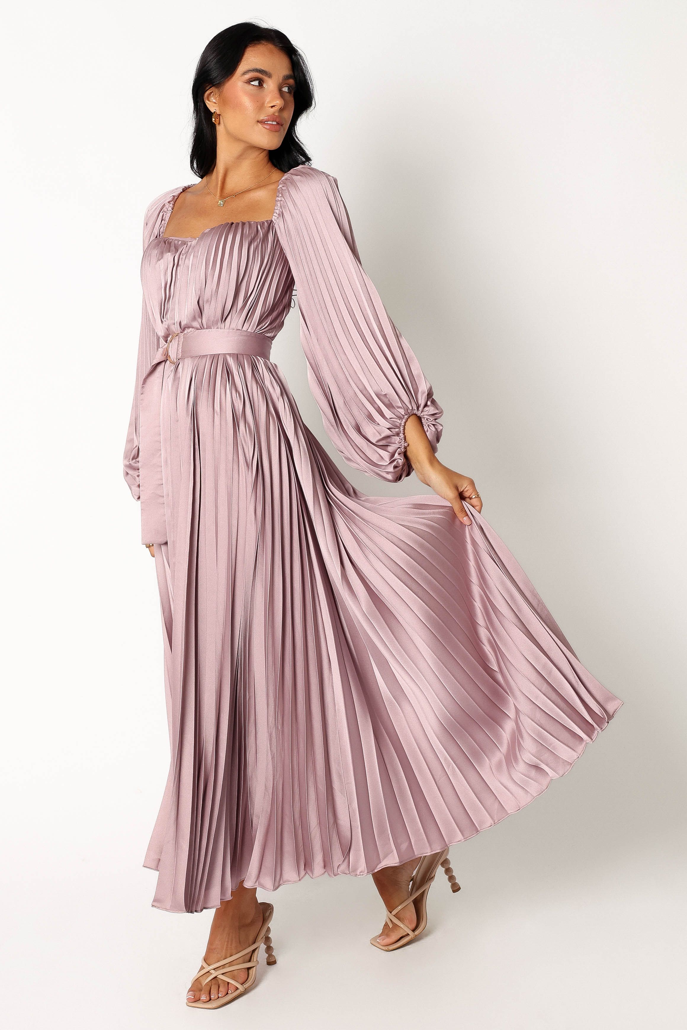 Sabine Long Sleeve Midi Dress - Lilac sold by Petal & Pup