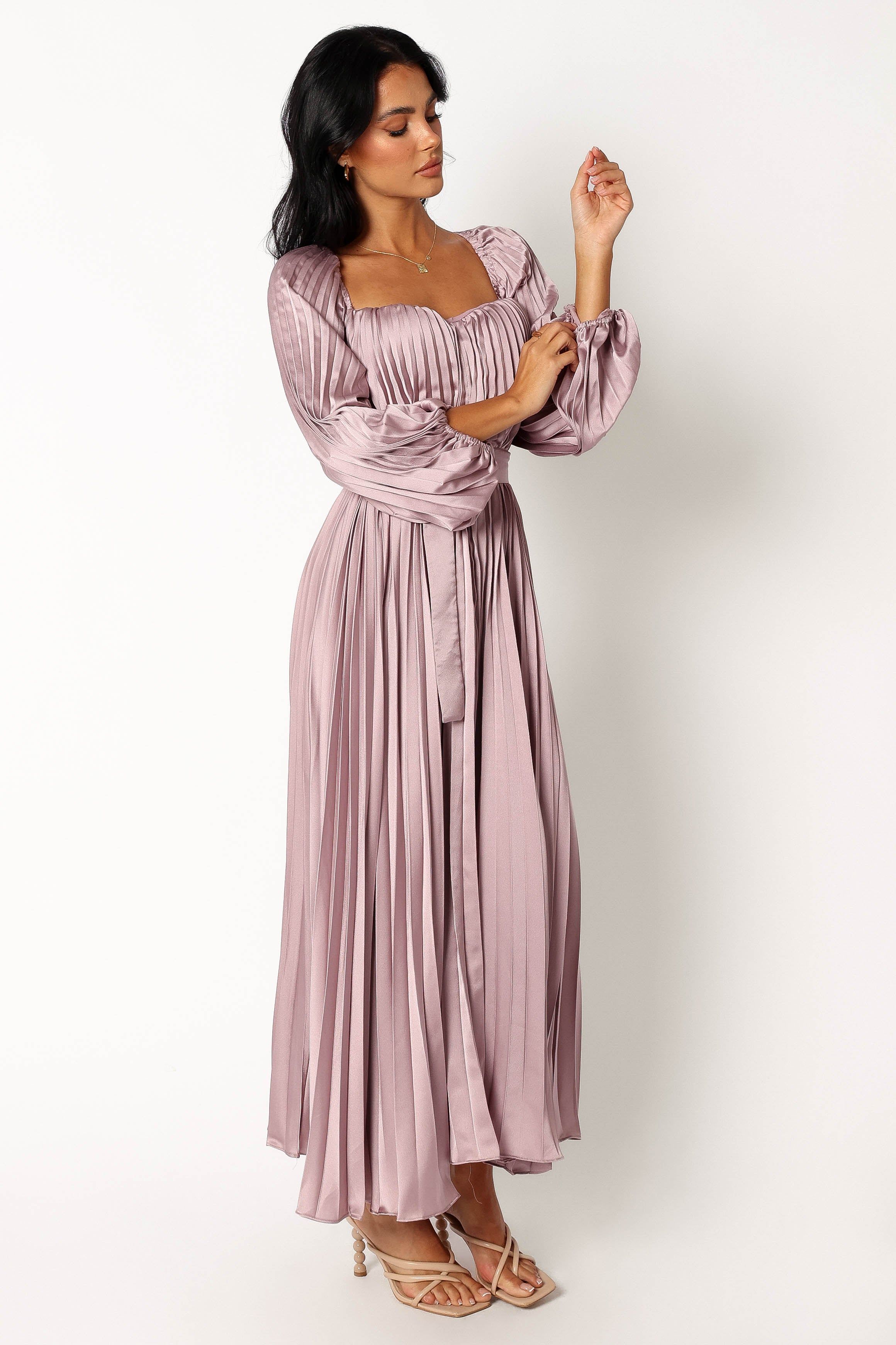 Sabine Long Sleeve Midi Dress - Lilac sold by Petal & Pup product image thumbnail 2
