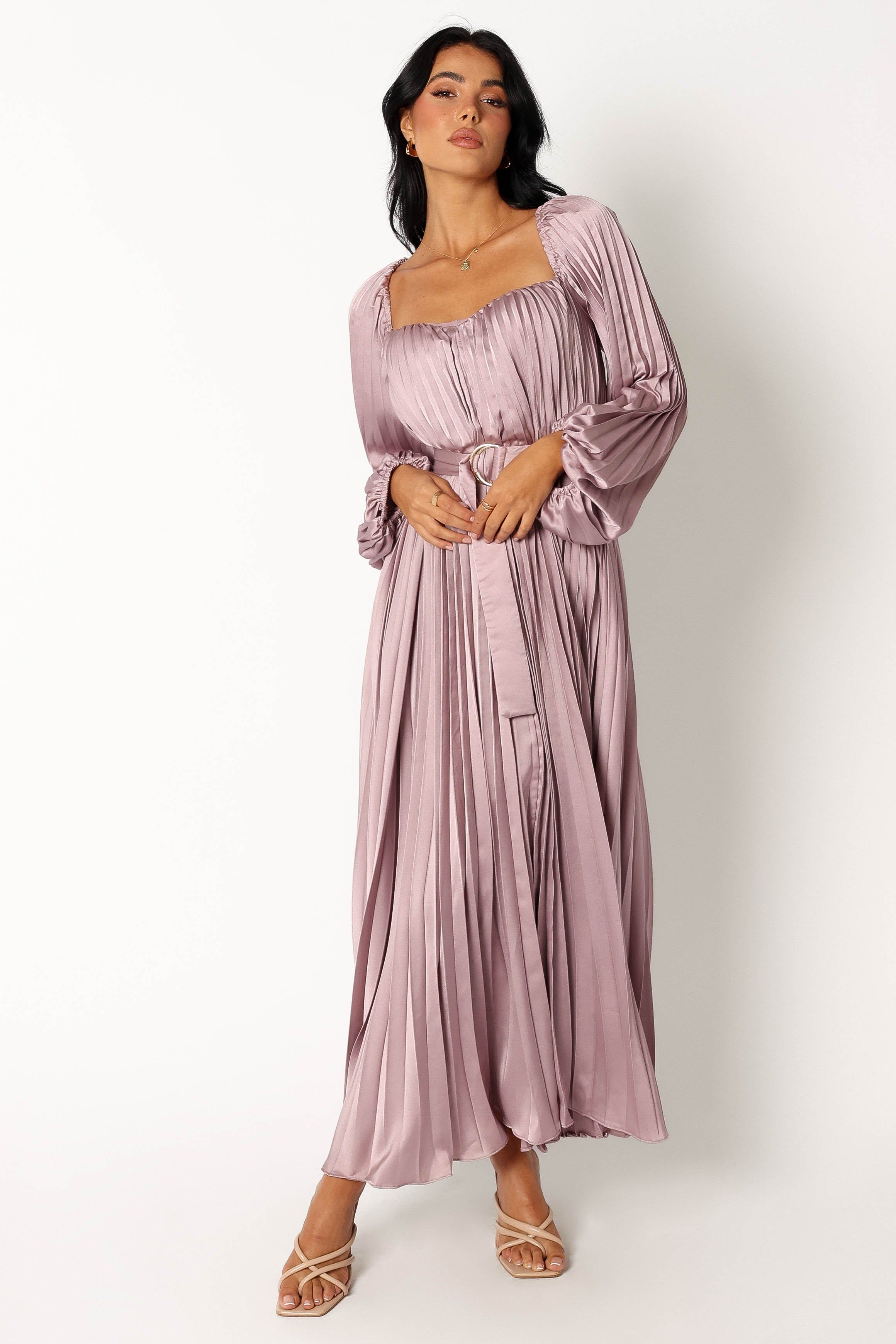 Sabine Long Sleeve Midi Dress - Lilac sold by Petal & Pup product image thumbnail 3