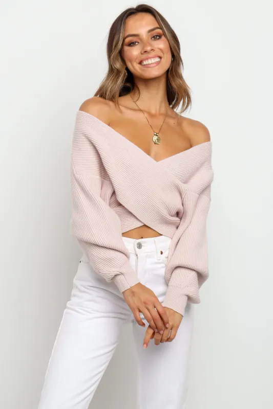 Langton Knit Sweater - Blush sold by Petal & Pup