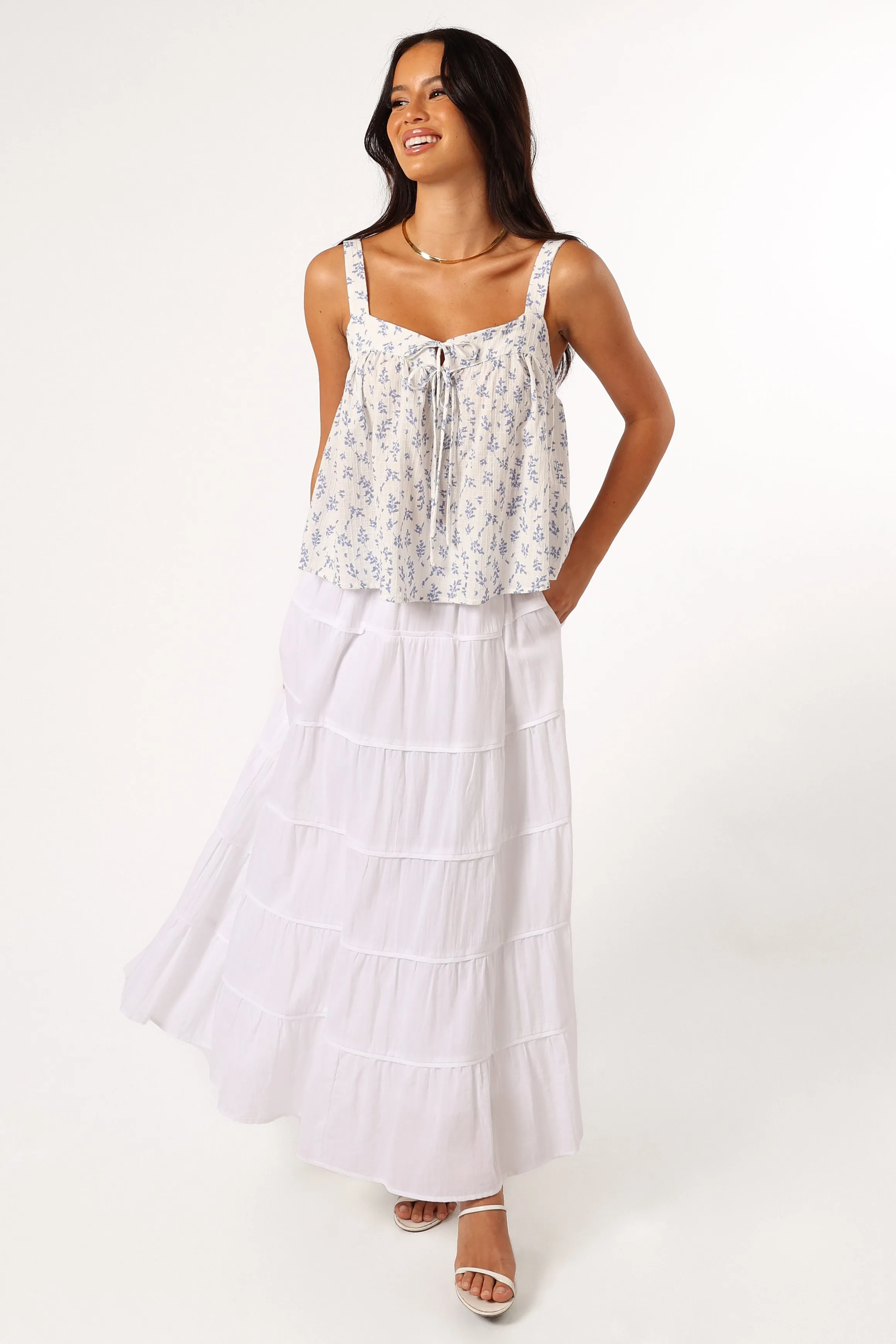 Georgia Top - White Blue sold by Petal & Pup product image thumbnail 3