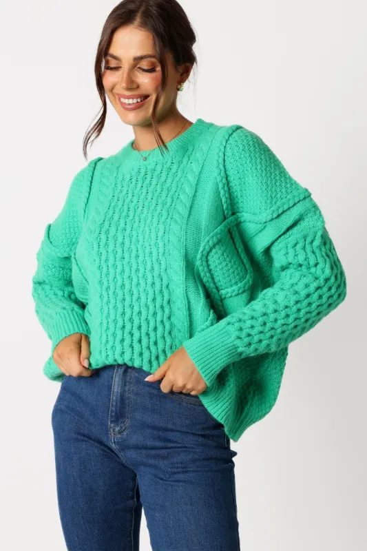 Bentley Knit Sweater - Green sold by Petal & Pup