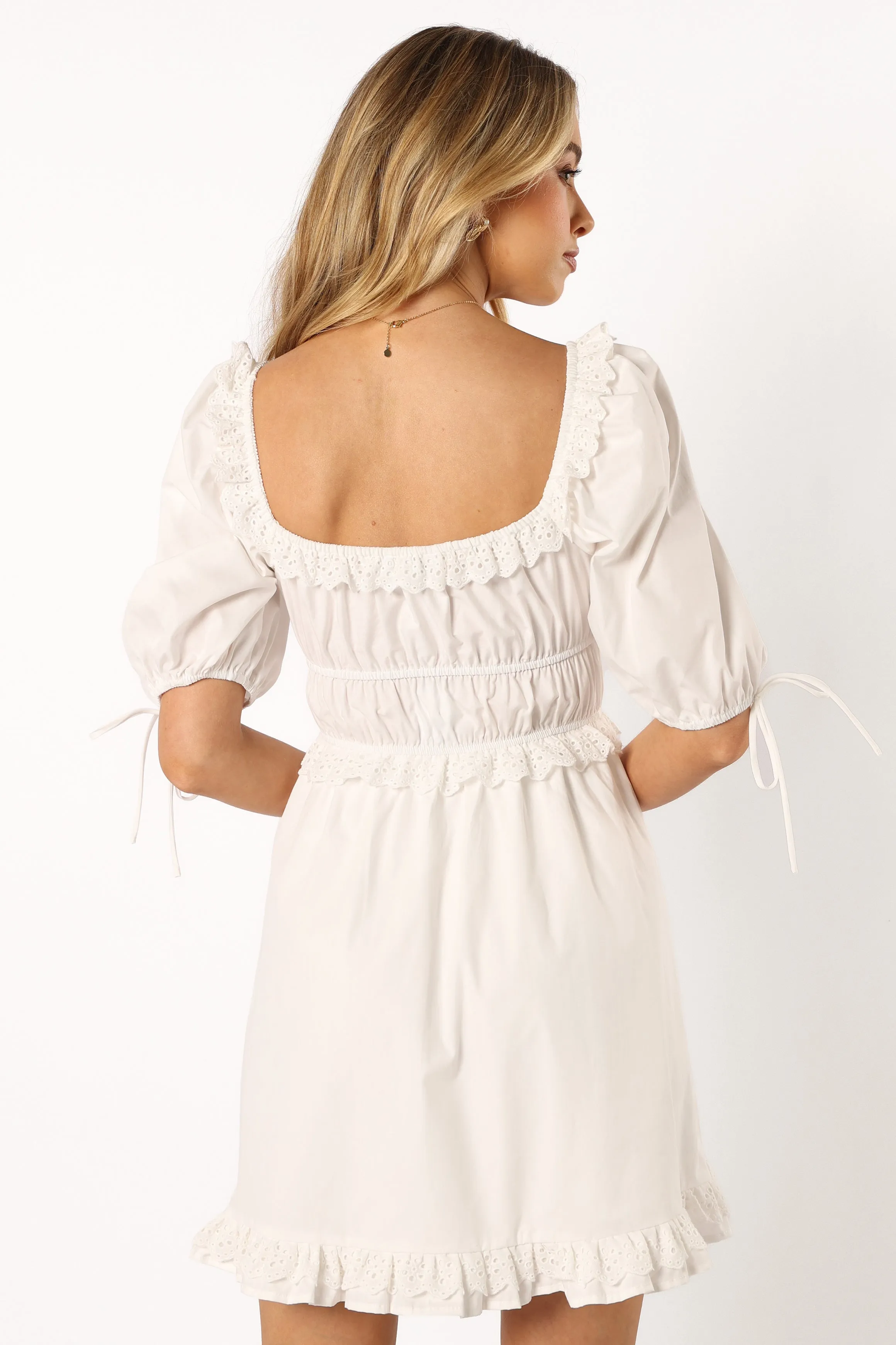 Serene Mini Dress - White sold by Petal & Pup product image thumbnail 3