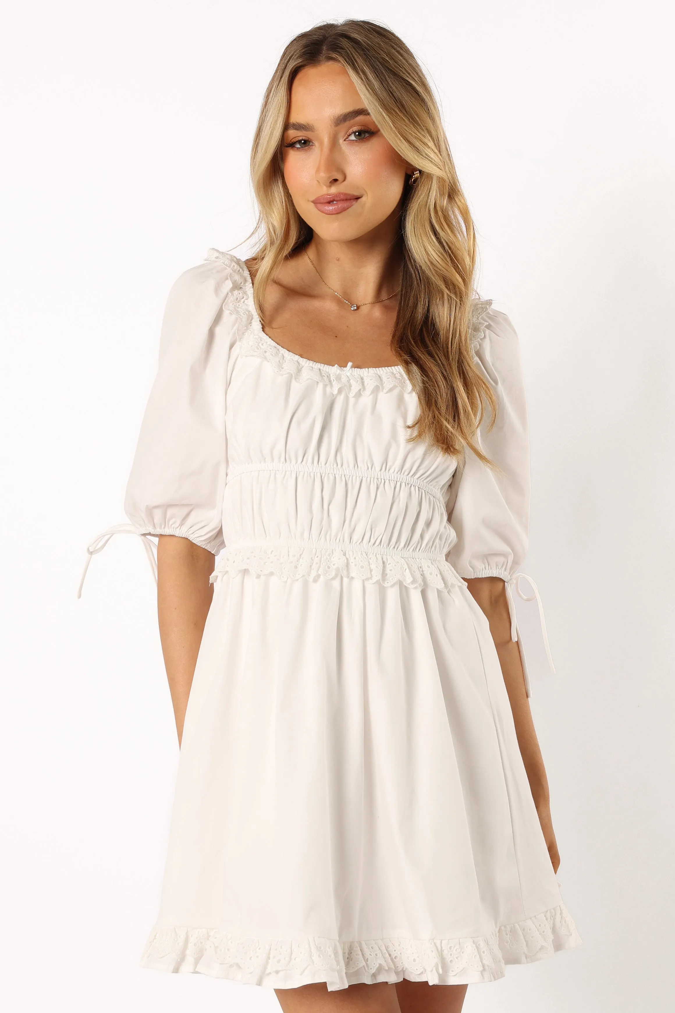 Serene Mini Dress - White sold by Petal & Pup product image thumbnail 2