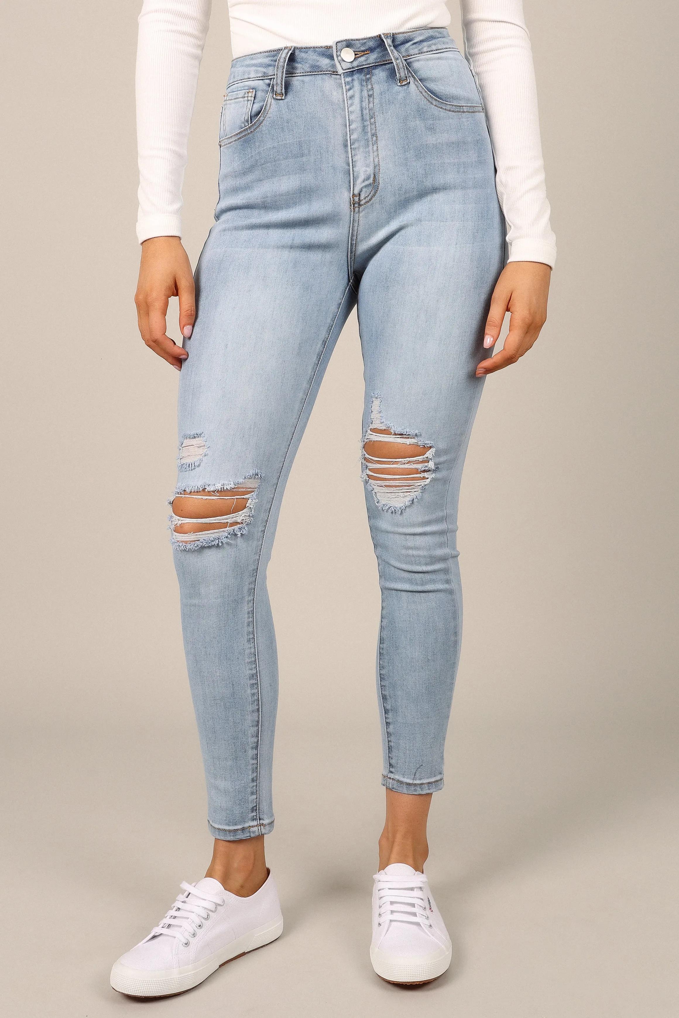 Grace Jeans - Light Blue Wash sold by Petal & Pup product image thumbnail 2