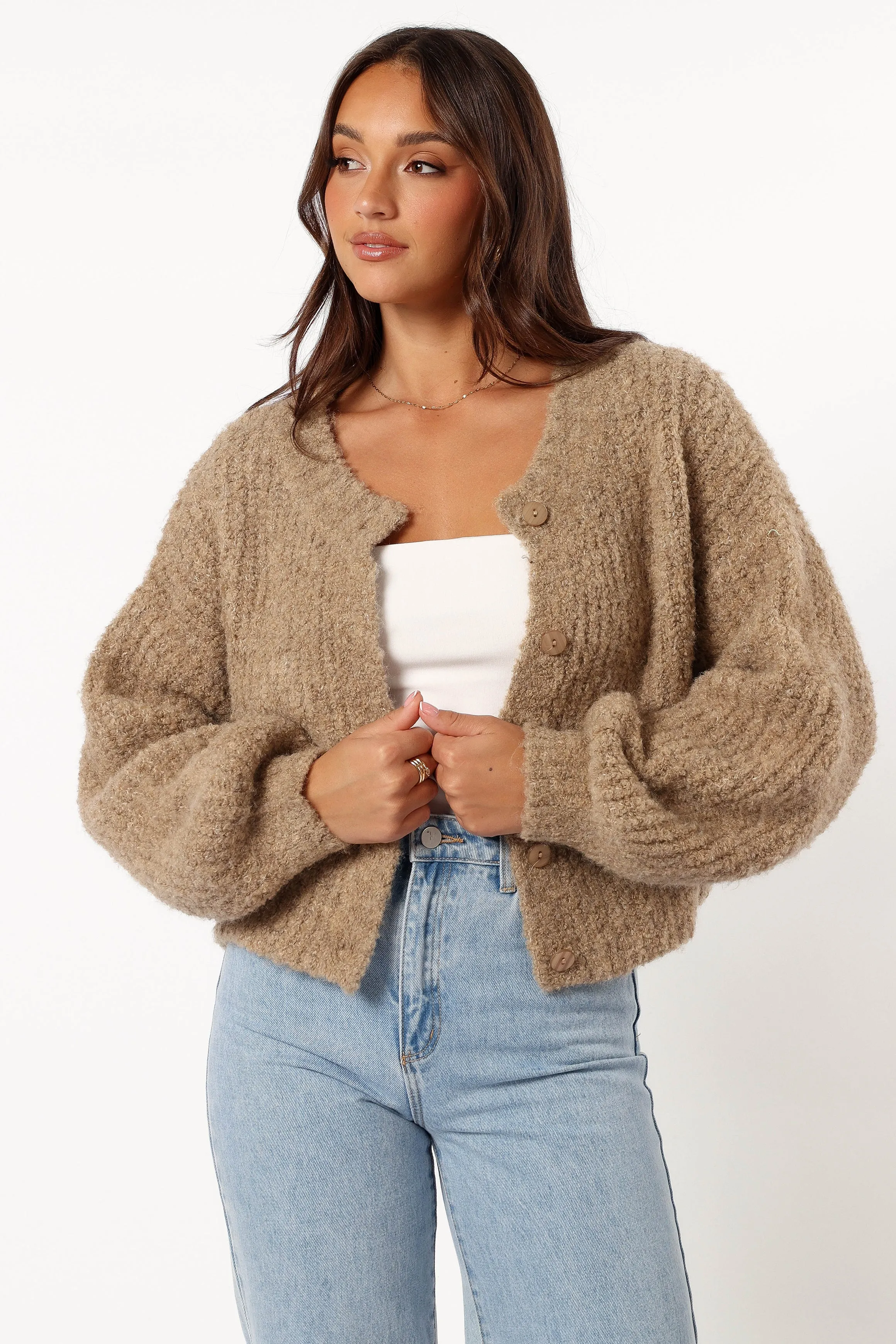 Albertine Cardigan - Latte sold by Petal & Pup product image thumbnail 3