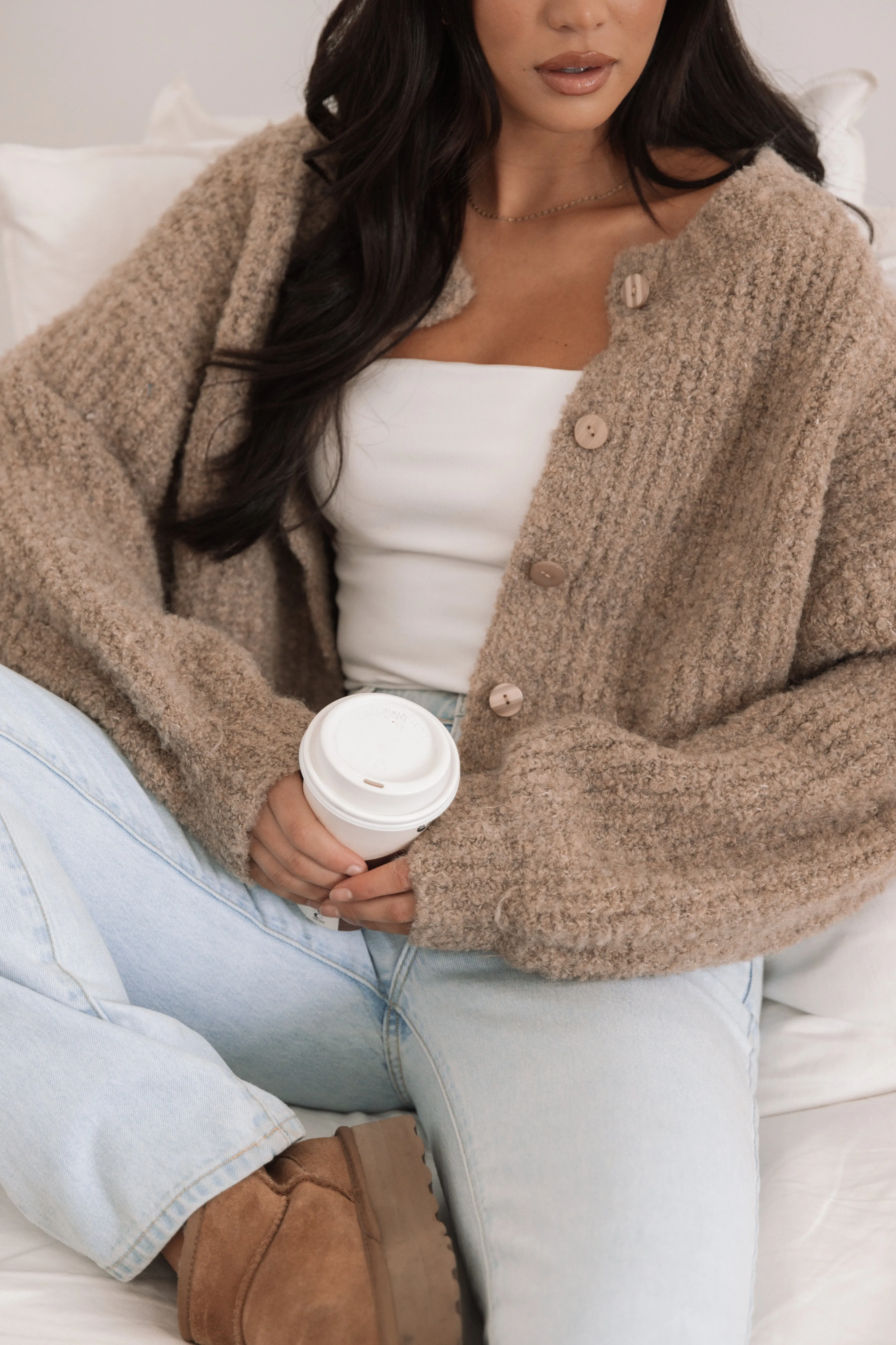 Albertine Cardigan - Latte sold by Petal & Pup product image thumbnail 2