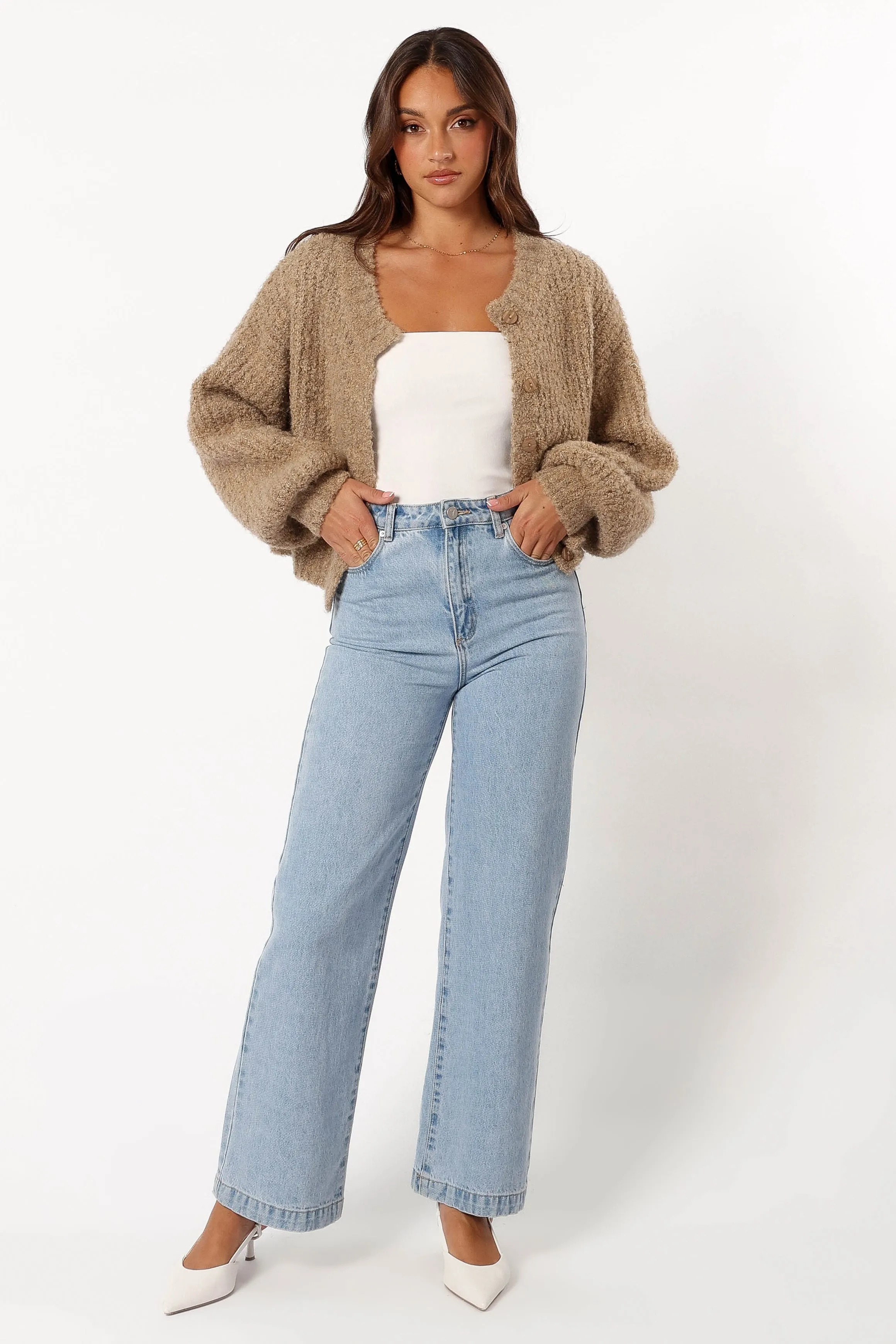 Albertine Cardigan - Latte sold by Petal & Pup product image thumbnail 4