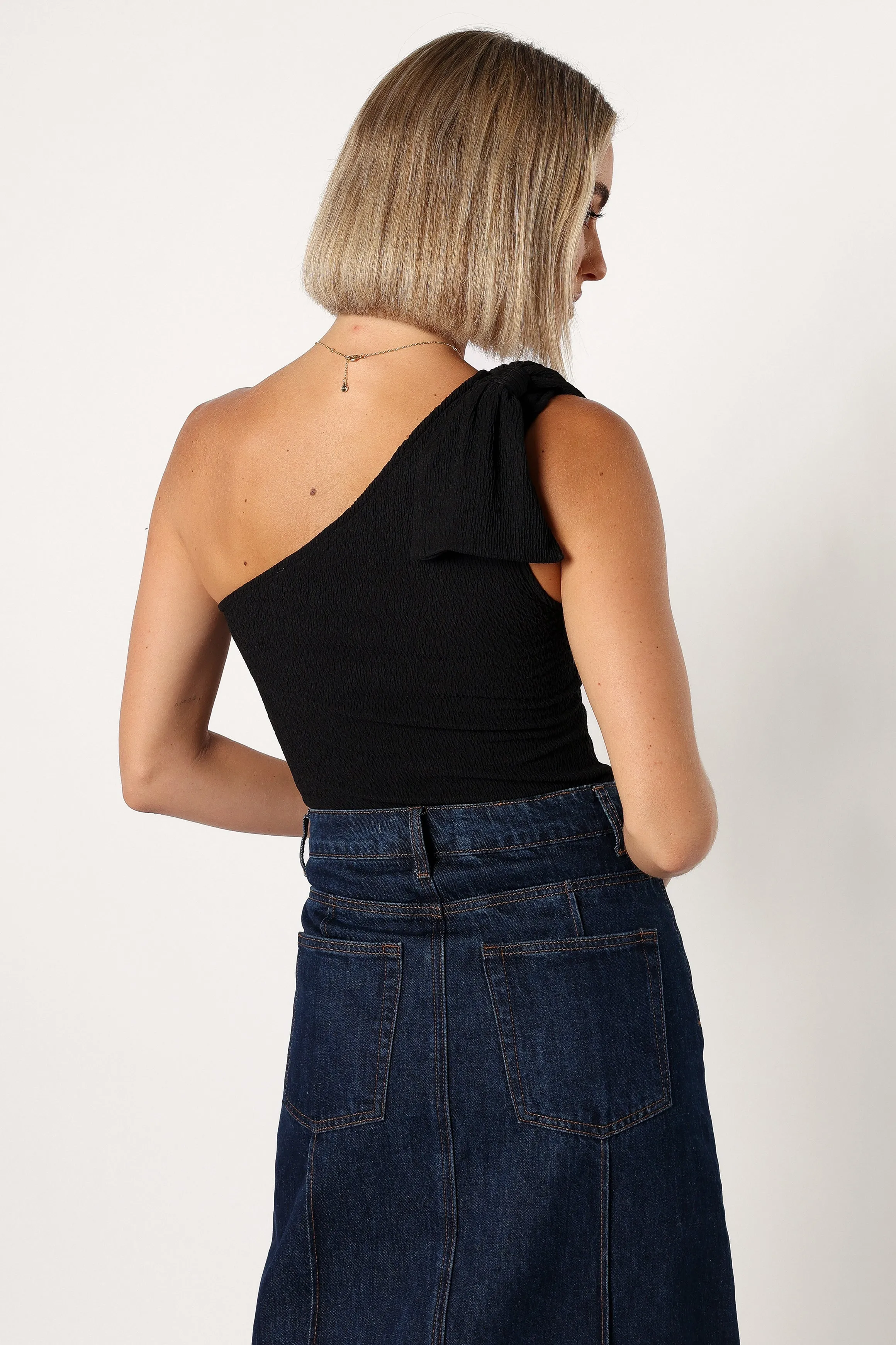 Jordana One Shoulder Bodysuit - Black sold by Petal & Pup product image thumbnail 5