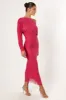 Loeve Long Sleeve Midi Dress - Pink sold by Petal & Pup