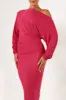 Loeve Long Sleeve Midi Dress - Pink sold by Petal & Pup
