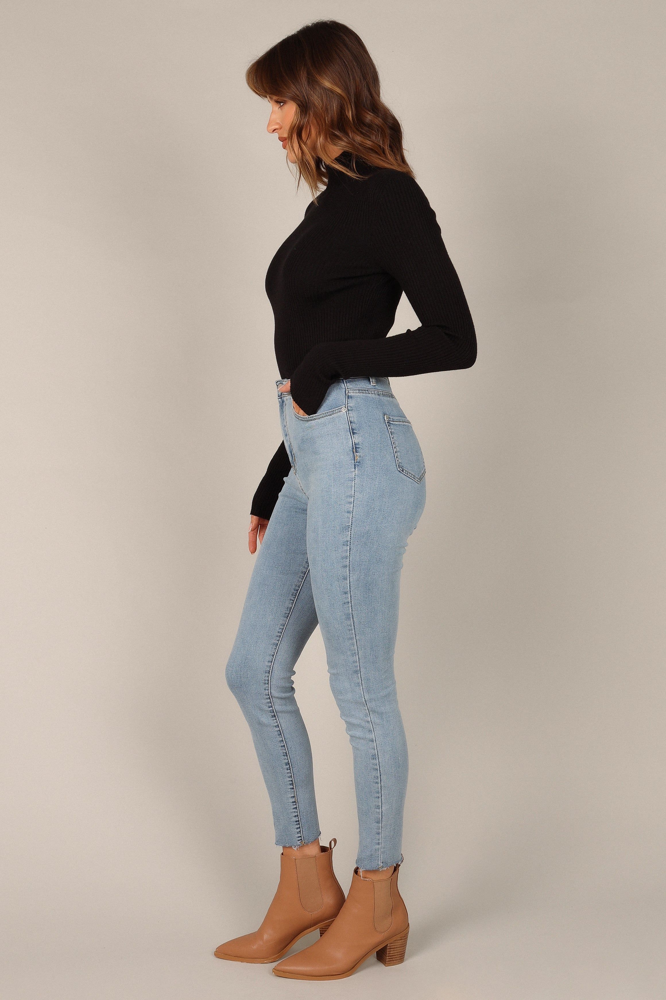 Alyssa Jeans - Mid Blue Wash sold by Petal & Pup product image thumbnail 4