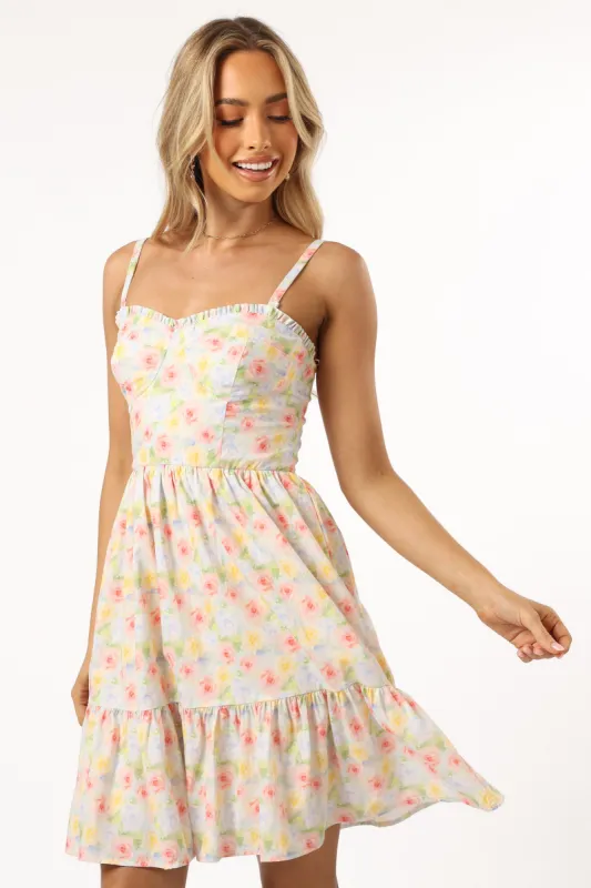 Anaya Mini Dress - Multi Floral sold by Petal & Pup