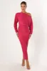 Loeve Long Sleeve Midi Dress - Pink sold by Petal & Pup