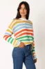 Sasha Multi Stripe Crewneck Knit Sweater - Multi sold by Petal & Pup