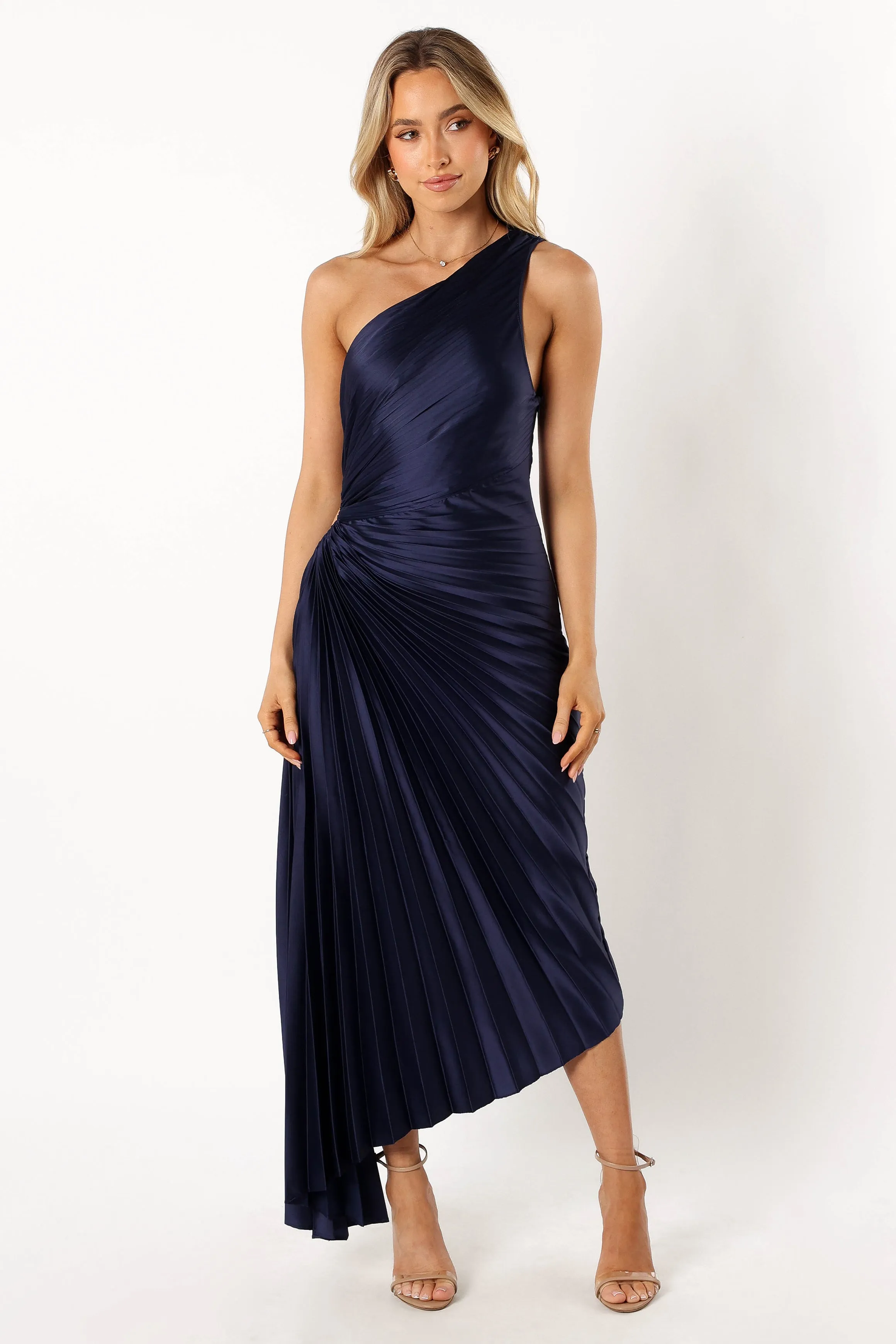 Kleo One Shoulder Maxi Dress - Navy sold by Petal & Pup product image thumbnail 2
