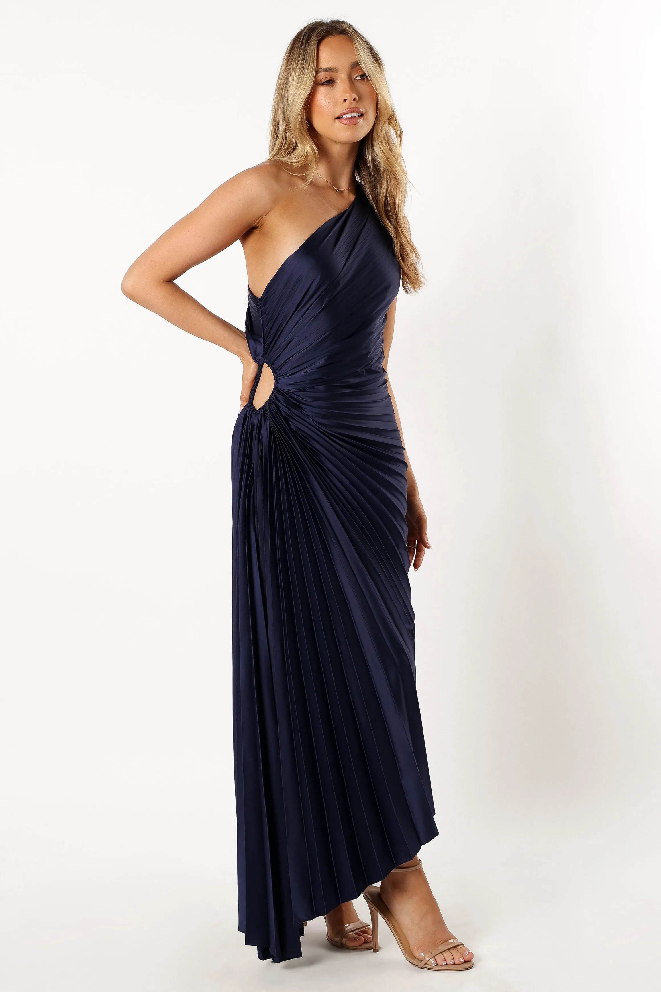 Kleo One Shoulder Maxi Dress - Navy sold by Petal & Pup product image thumbnail 3