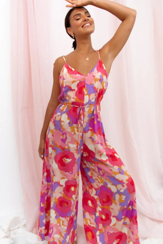Zahara Wide Leg Jumpsuit - Floral sold by Petal & Pup