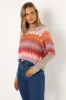 Emerson Fairisle Knit Sweater - Orange/Pink sold by Petal & Pup