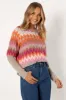 Emerson Fairisle Knit Sweater - Orange/Pink sold by Petal & Pup