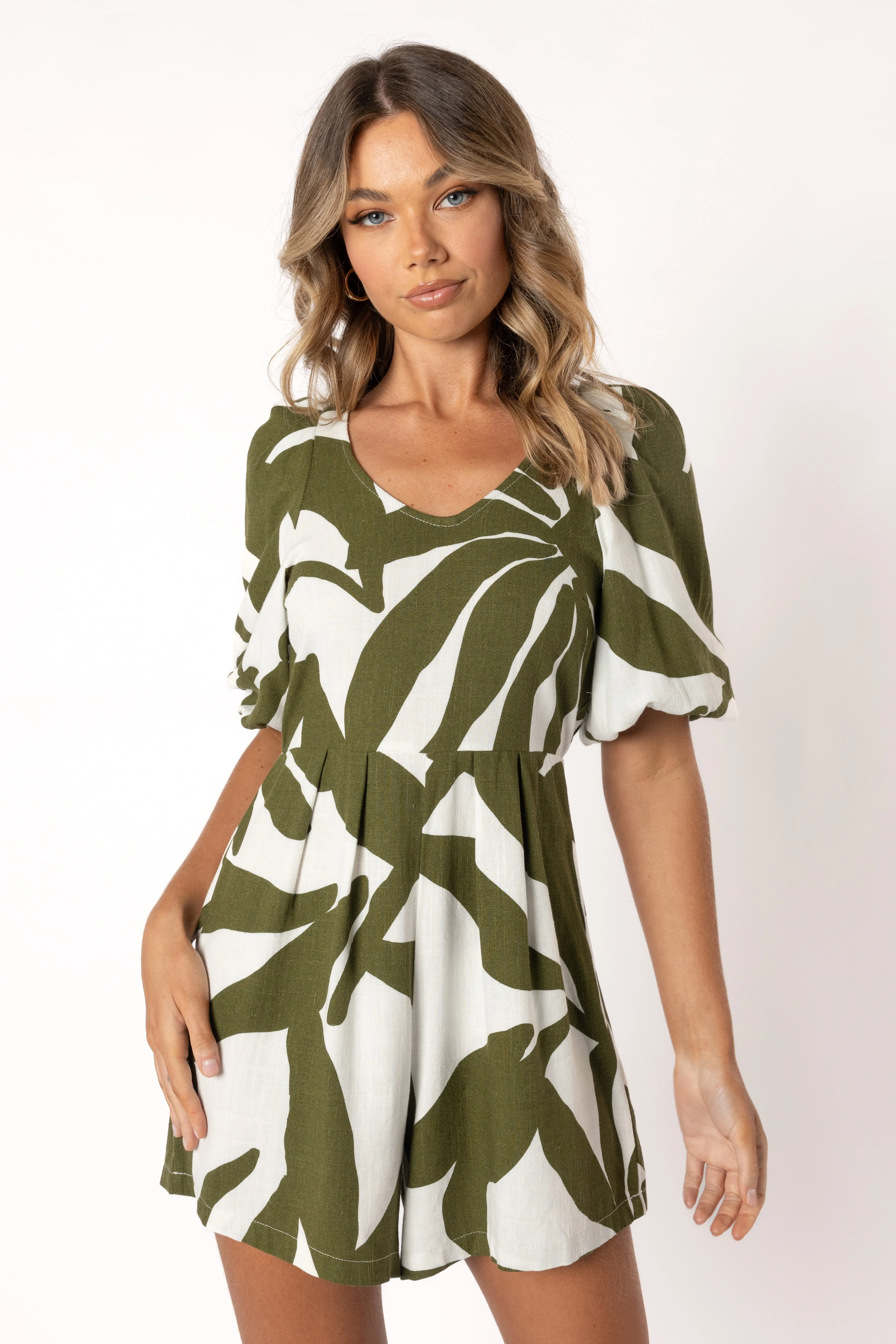 Matilda Romper - Olive Palm sold by Petal & Pup product image thumbnail 5