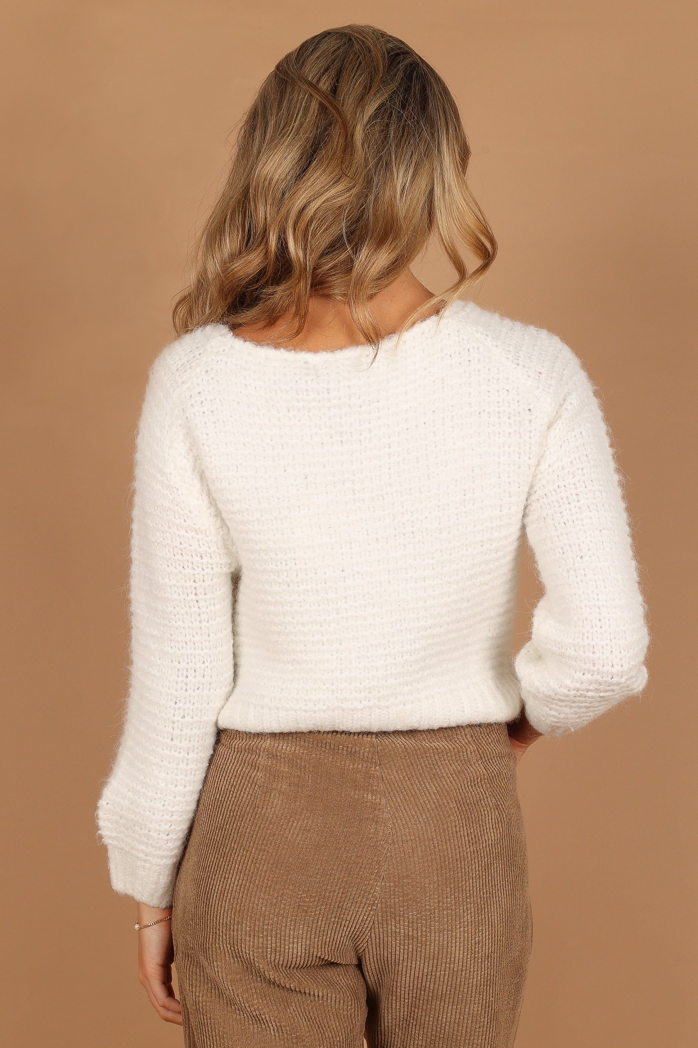 Juliann Knit Sweater - White sold by Petal & Pup product image thumbnail 5
