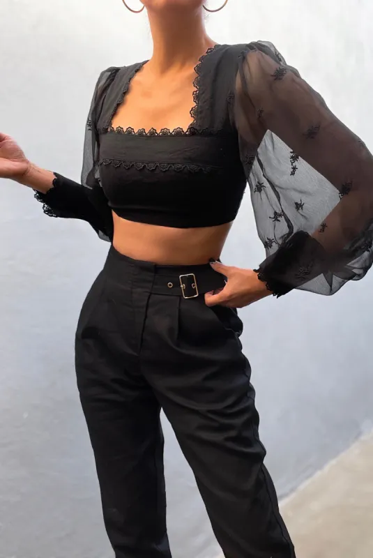 Juniper Blouse - Black sold by Petal & Pup