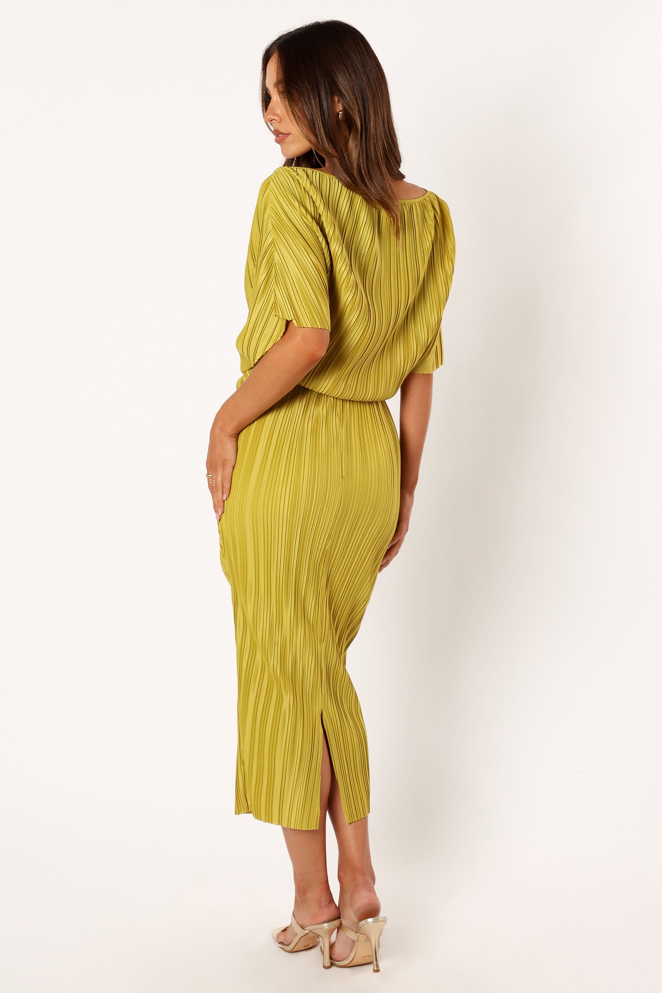 Purdie Off Shoulder Midi Dress - Kiwi sold by Petal & Pup product image thumbnail 4