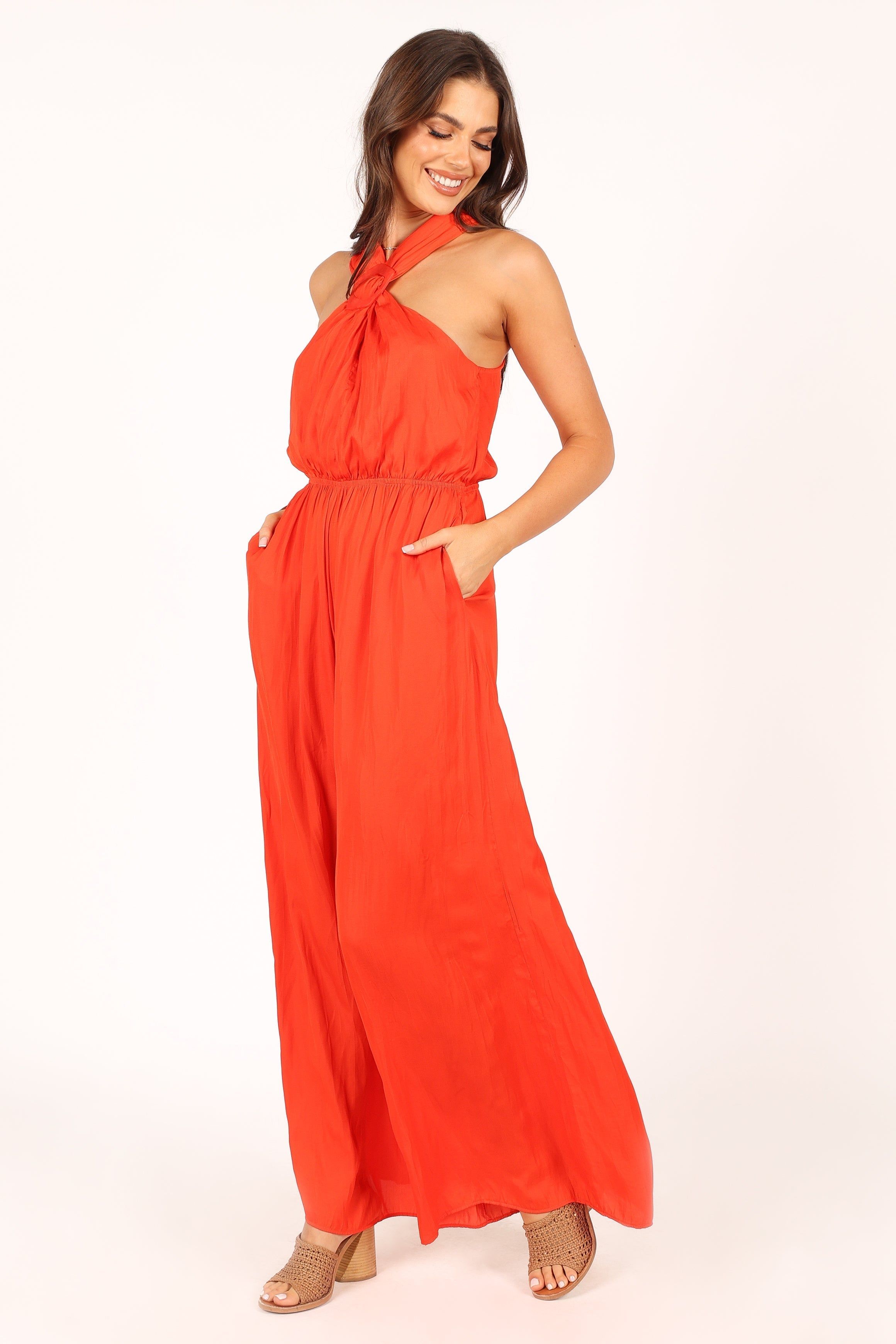 Dylan Wide Leg Jumpsuit - Red sold by Petal & Pup product image thumbnail 5