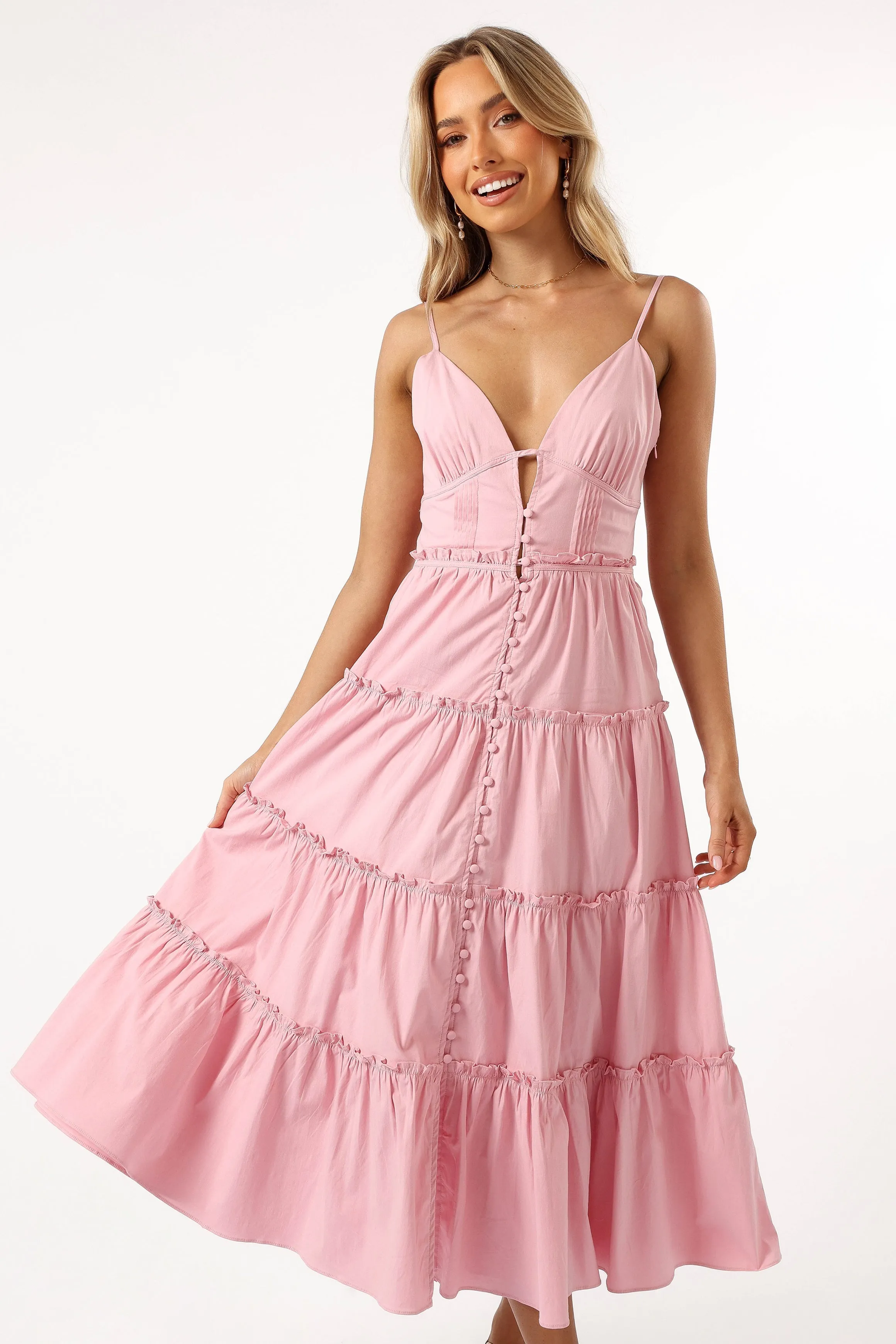 Lizza Midi Dress - Pink sold by Petal & Pup product image thumbnail 3