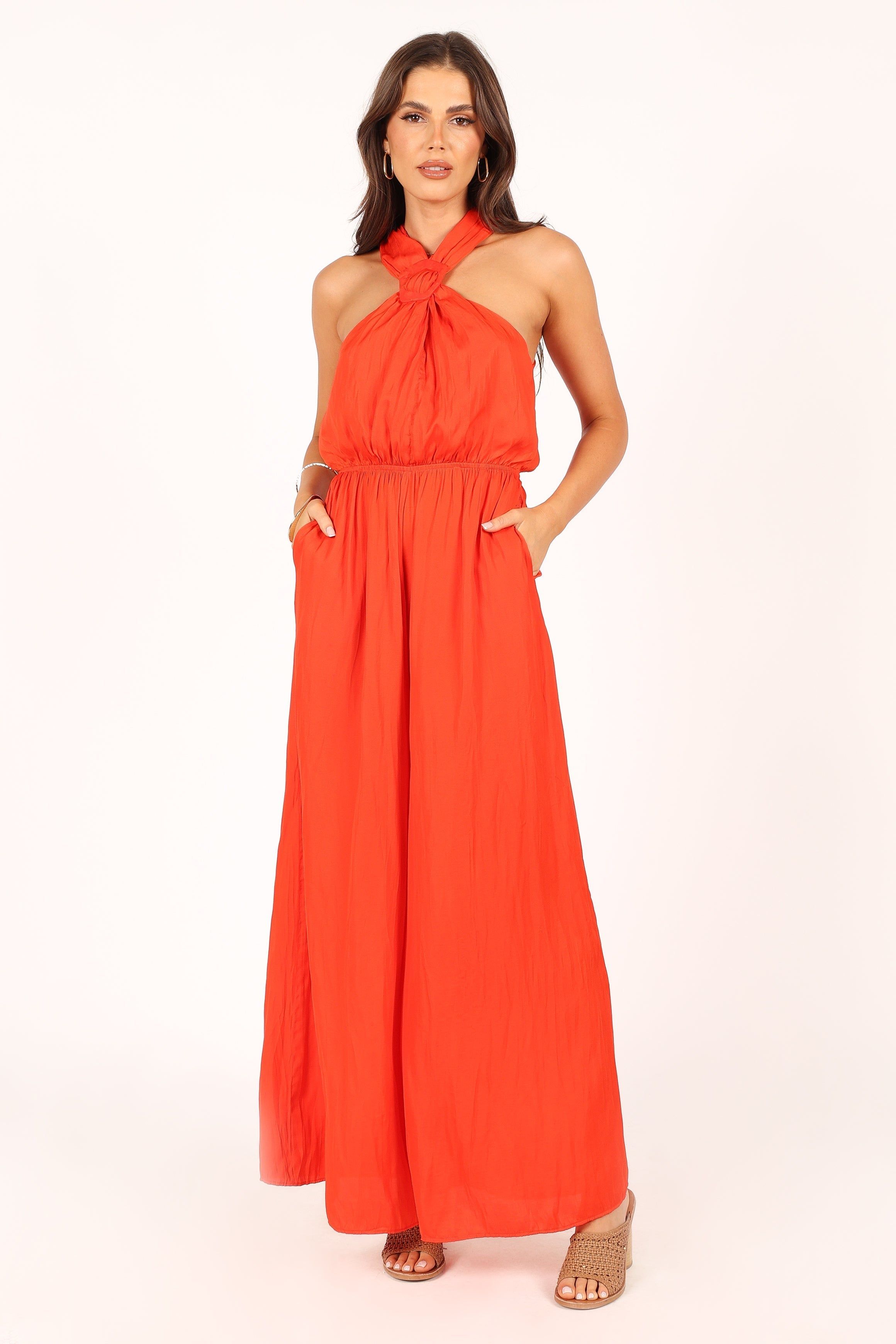 Dylan Wide Leg Jumpsuit - Red sold by Petal & Pup product image thumbnail 11