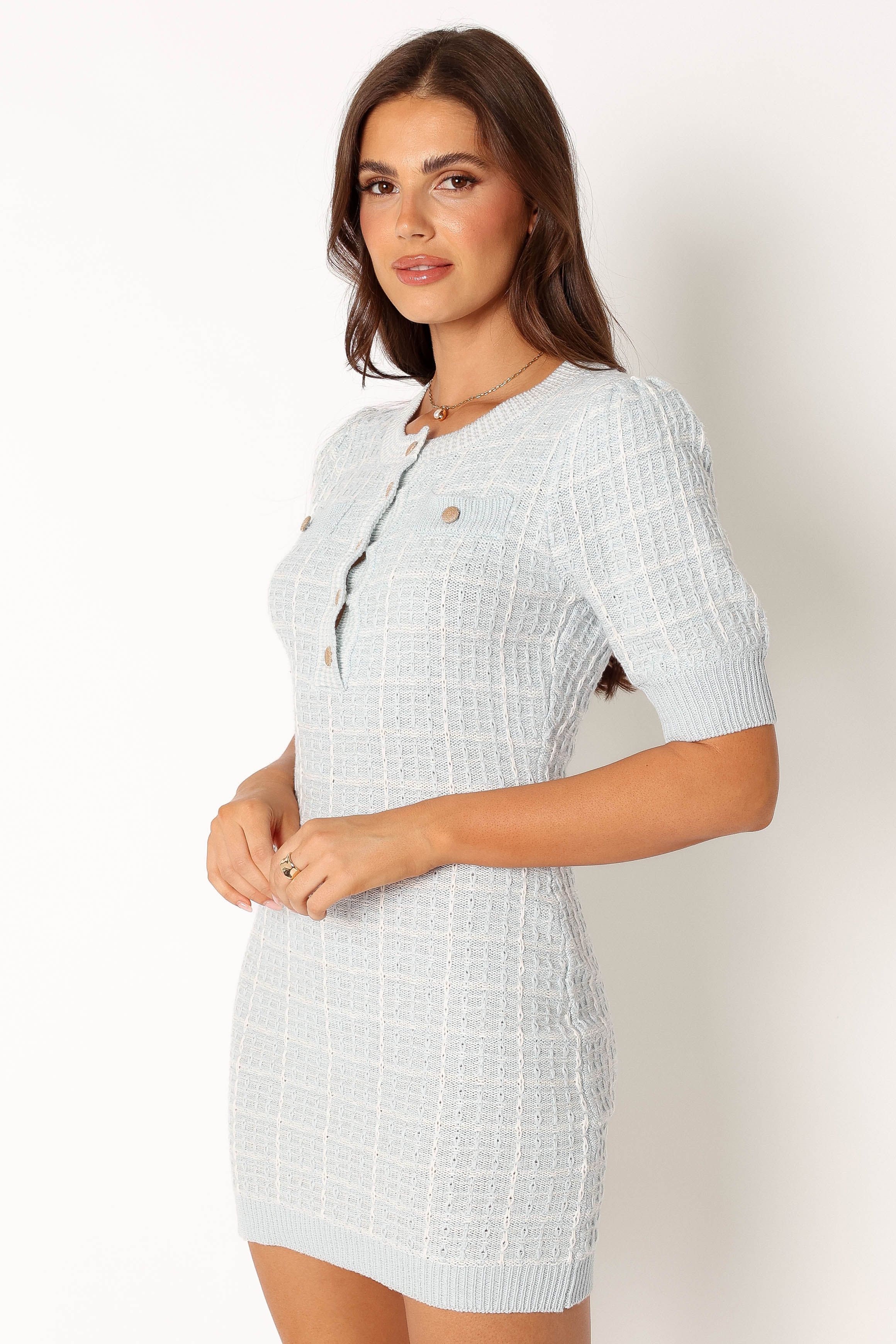 Paige Mini Dress - Blue sold by Petal & Pup product image thumbnail 3