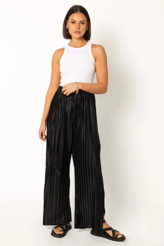Sasha Pleated Pants - Black sold by Petal & Pup