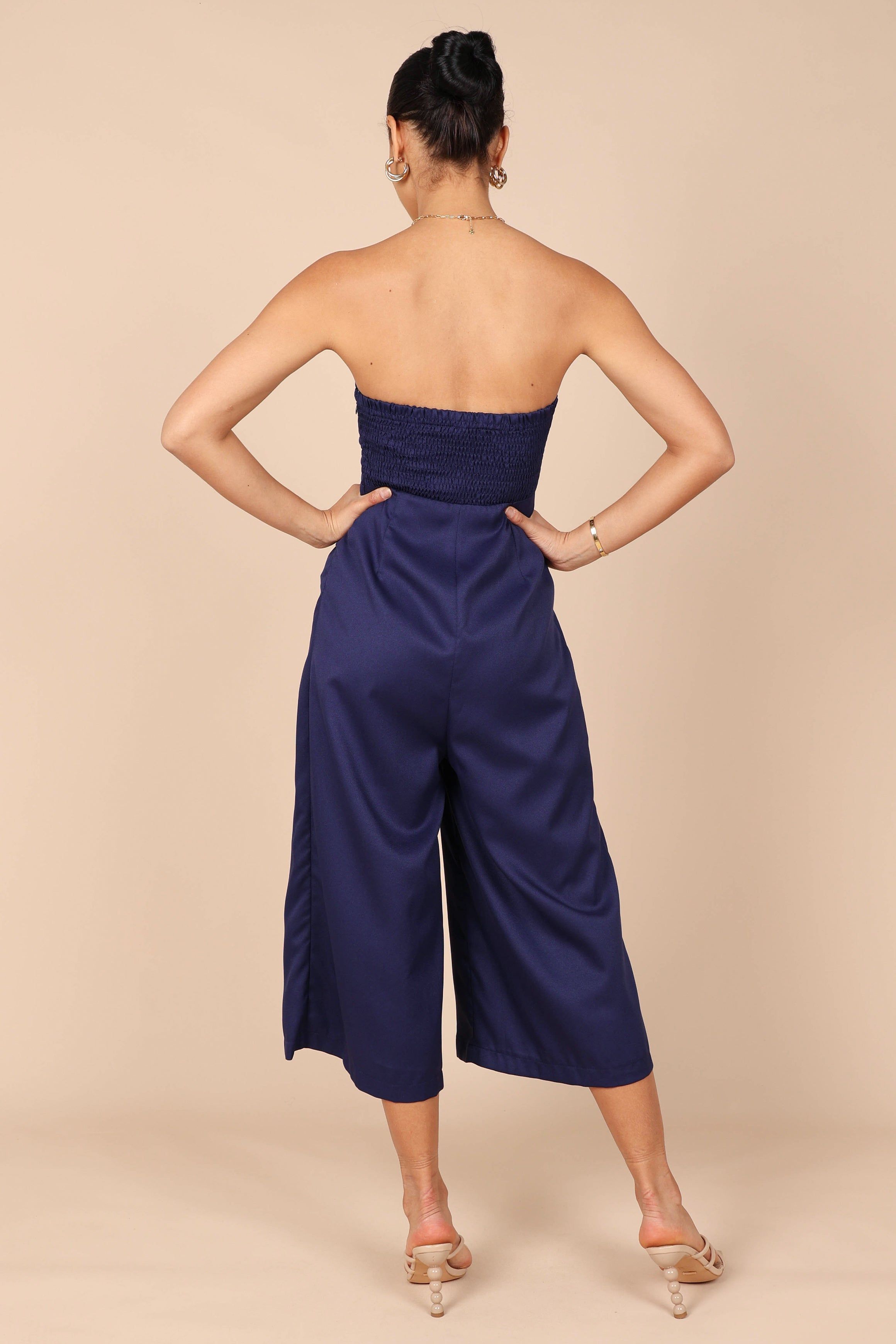 Jonie Strapless Jumpsuit - Navy sold by Petal & Pup product image thumbnail 3