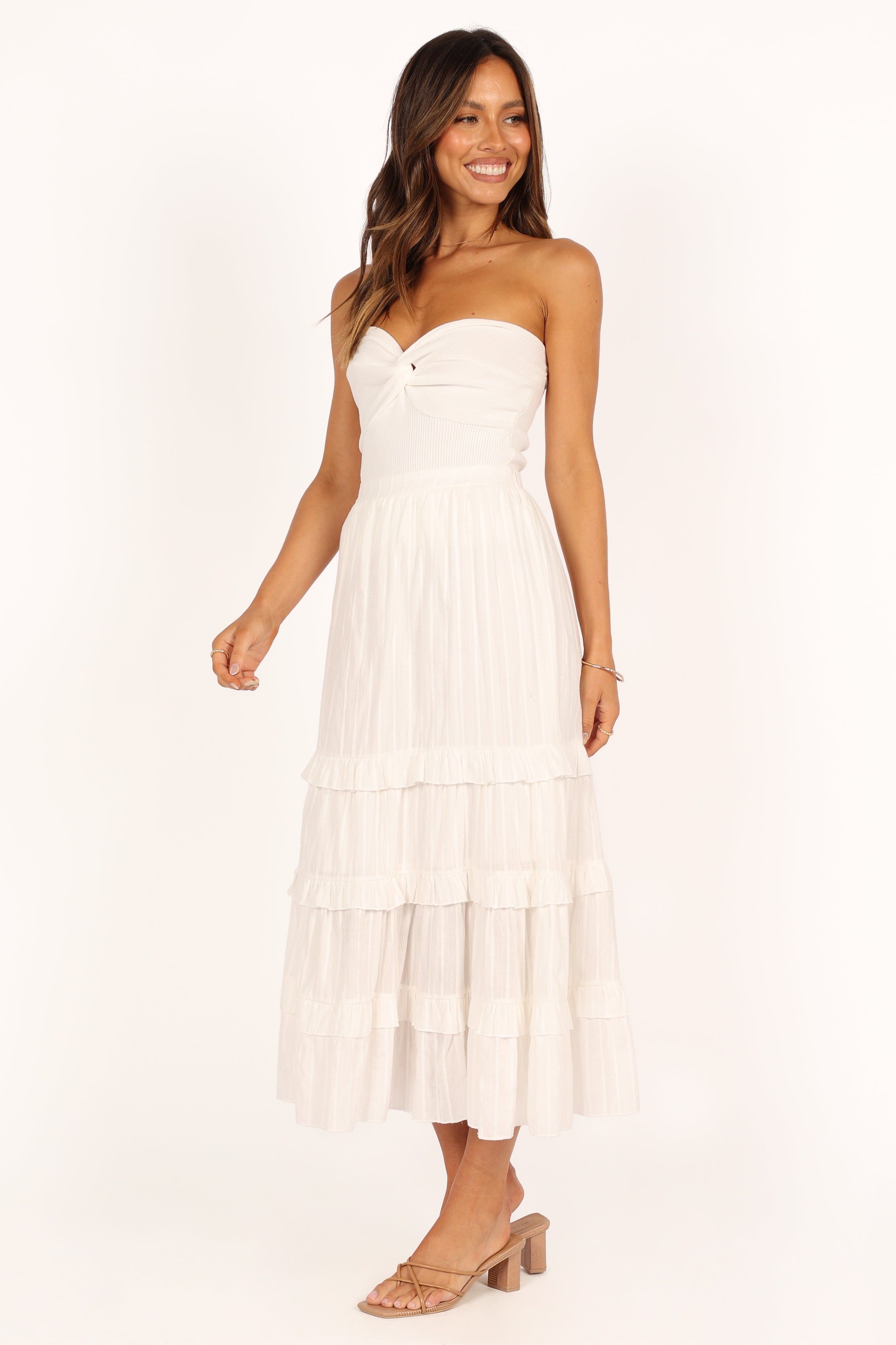 Sheridan Ruffle Maxi Skirt - White sold by Petal & Pup product image thumbnail 4