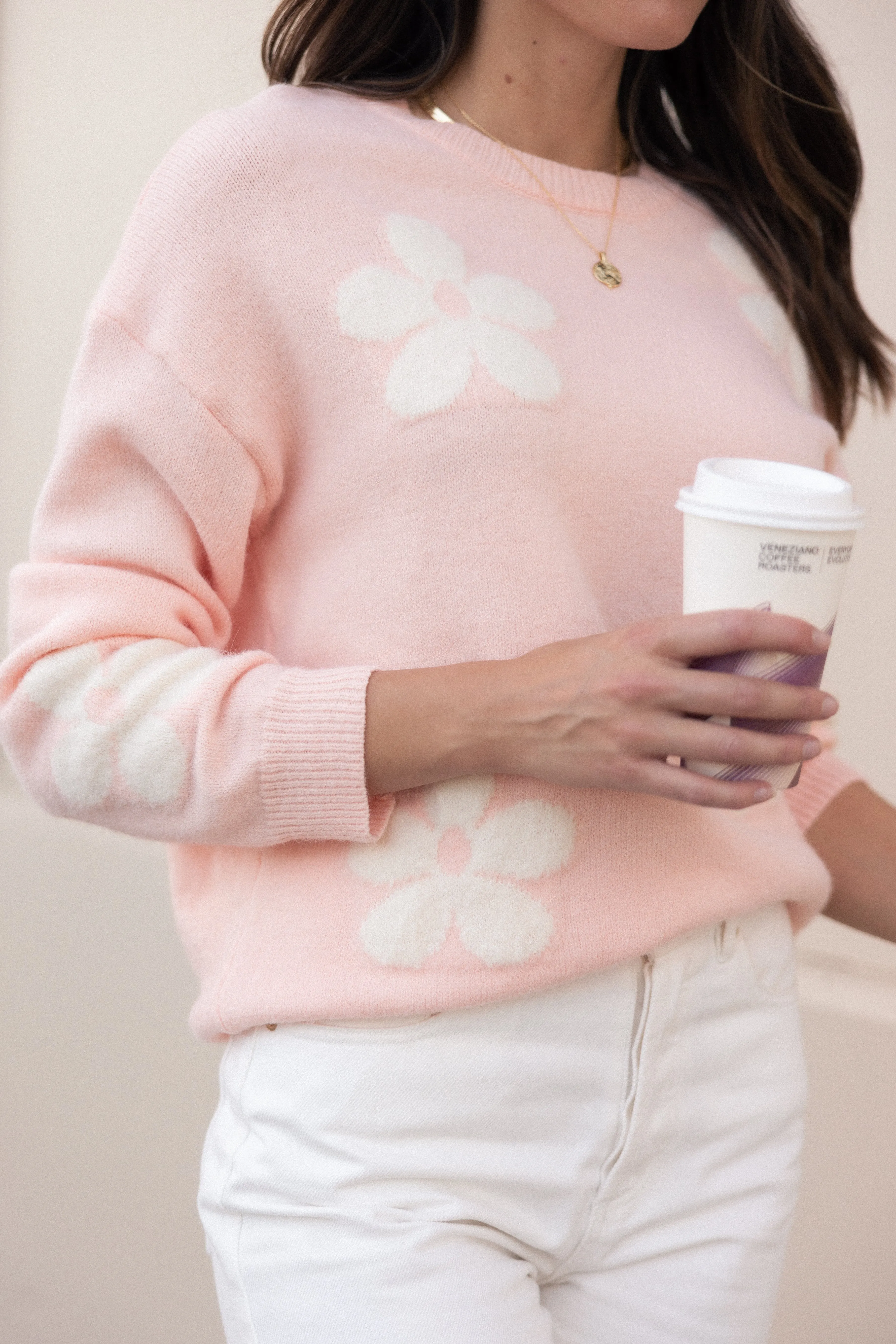 Charlie Flower Knit Sweater - Pink sold by Petal & Pup product image thumbnail 2