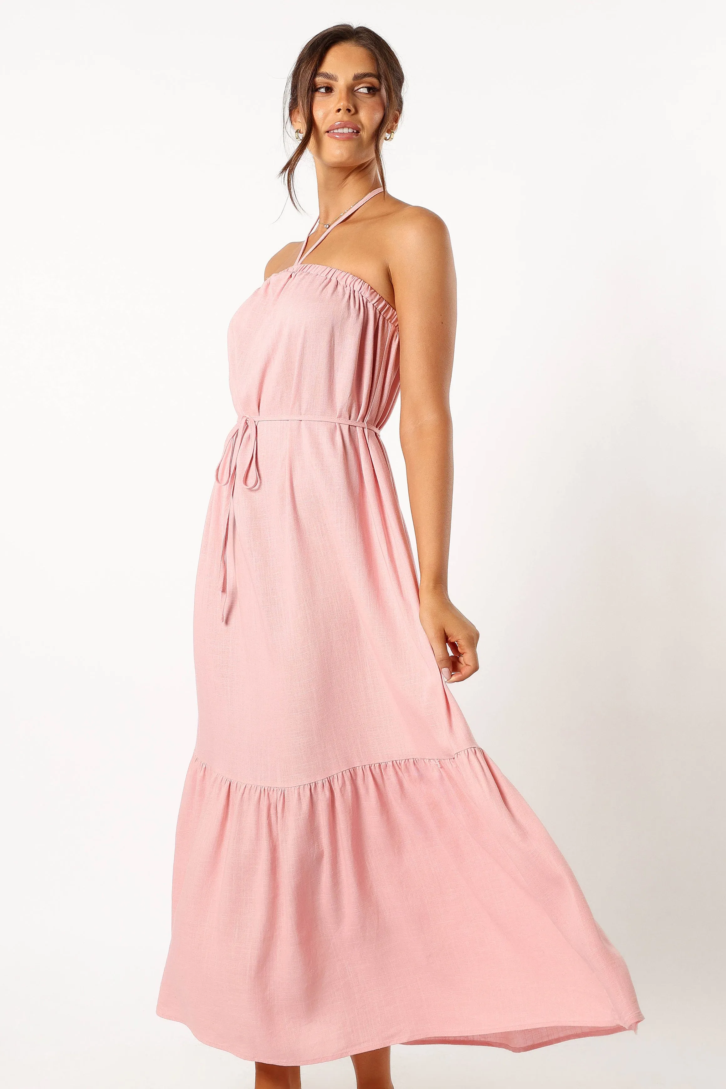 View Halterneck Maxi Dress - Pink sold by Petal & Pup