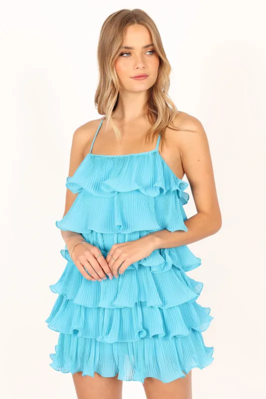 Camilo Mini Dress - Aqua sold by Petal & Pup