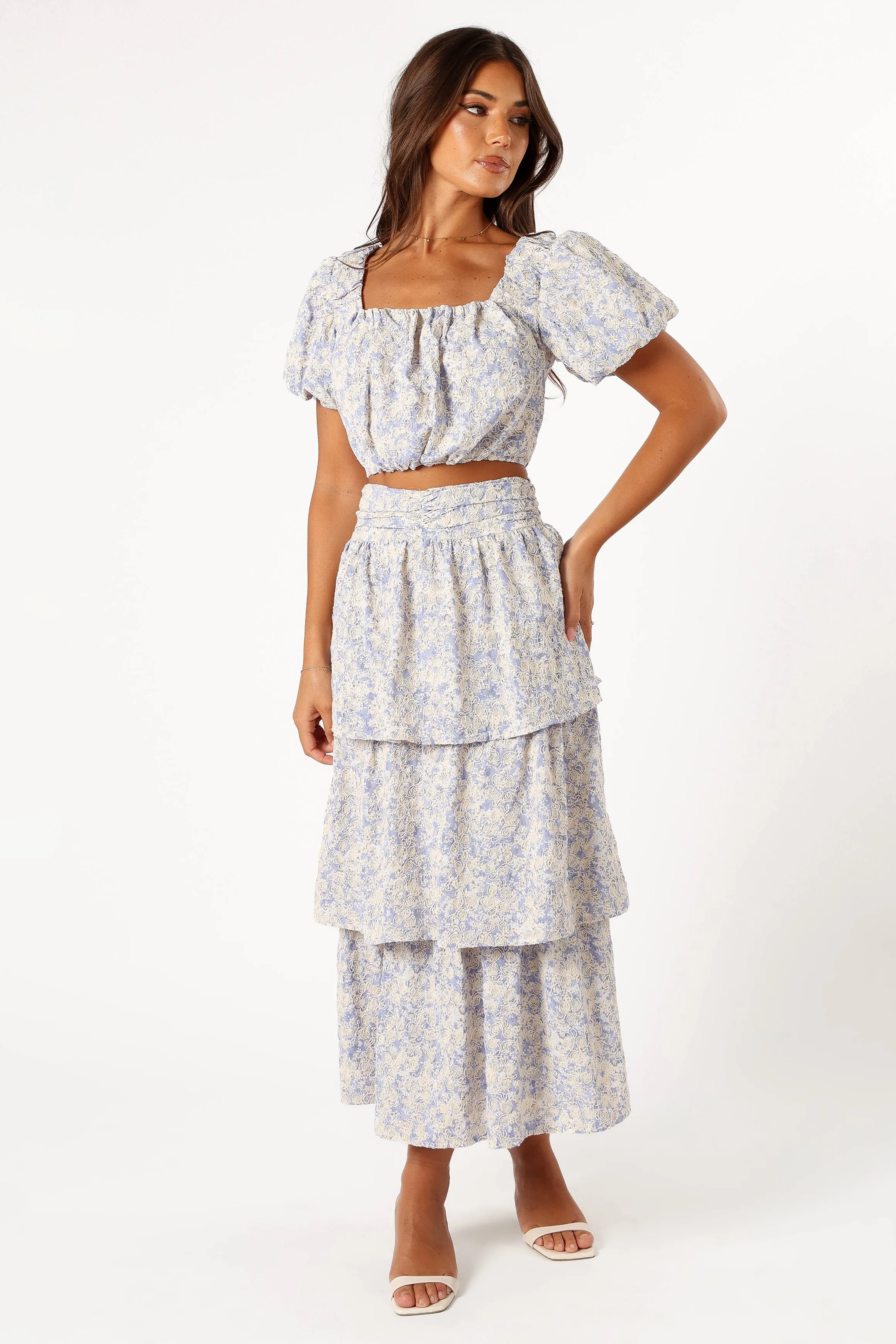 Breanna Two Piece Set - Dusty Blue sold by Petal & Pup product image thumbnail 2