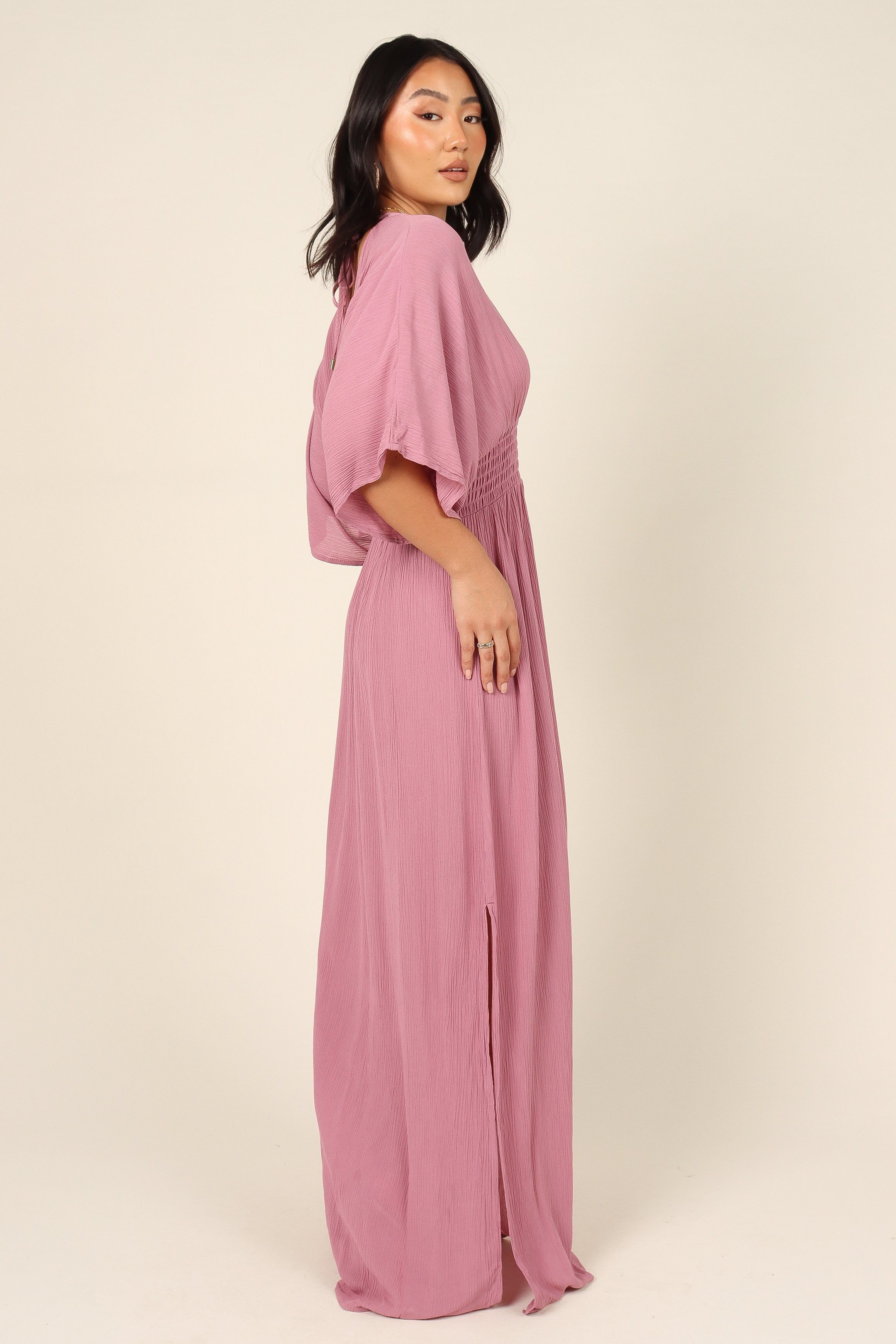 Una Shirred Waist Maxi Dress - Mauve sold by Petal & Pup product image thumbnail 7