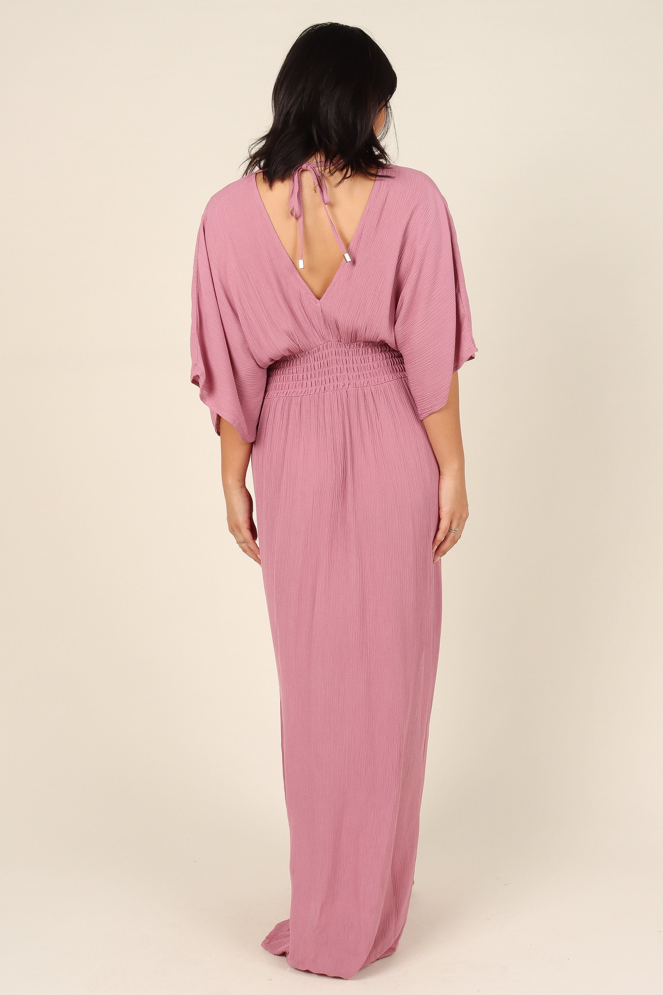 Una Shirred Waist Maxi Dress - Mauve sold by Petal & Pup product image thumbnail 2