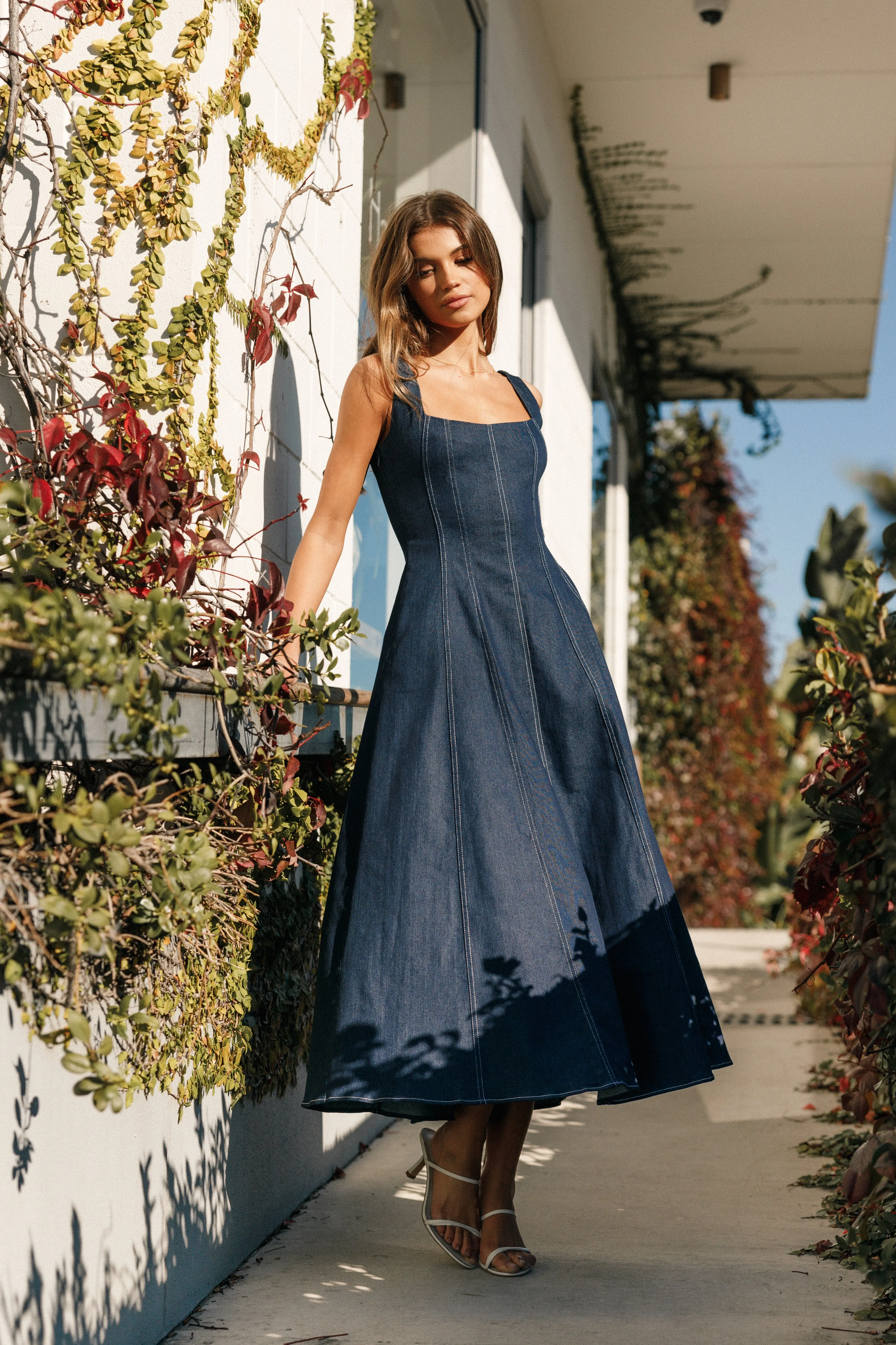 Callum Midi Dress - Dark Denim sold by Petal & Pup product image thumbnail 2