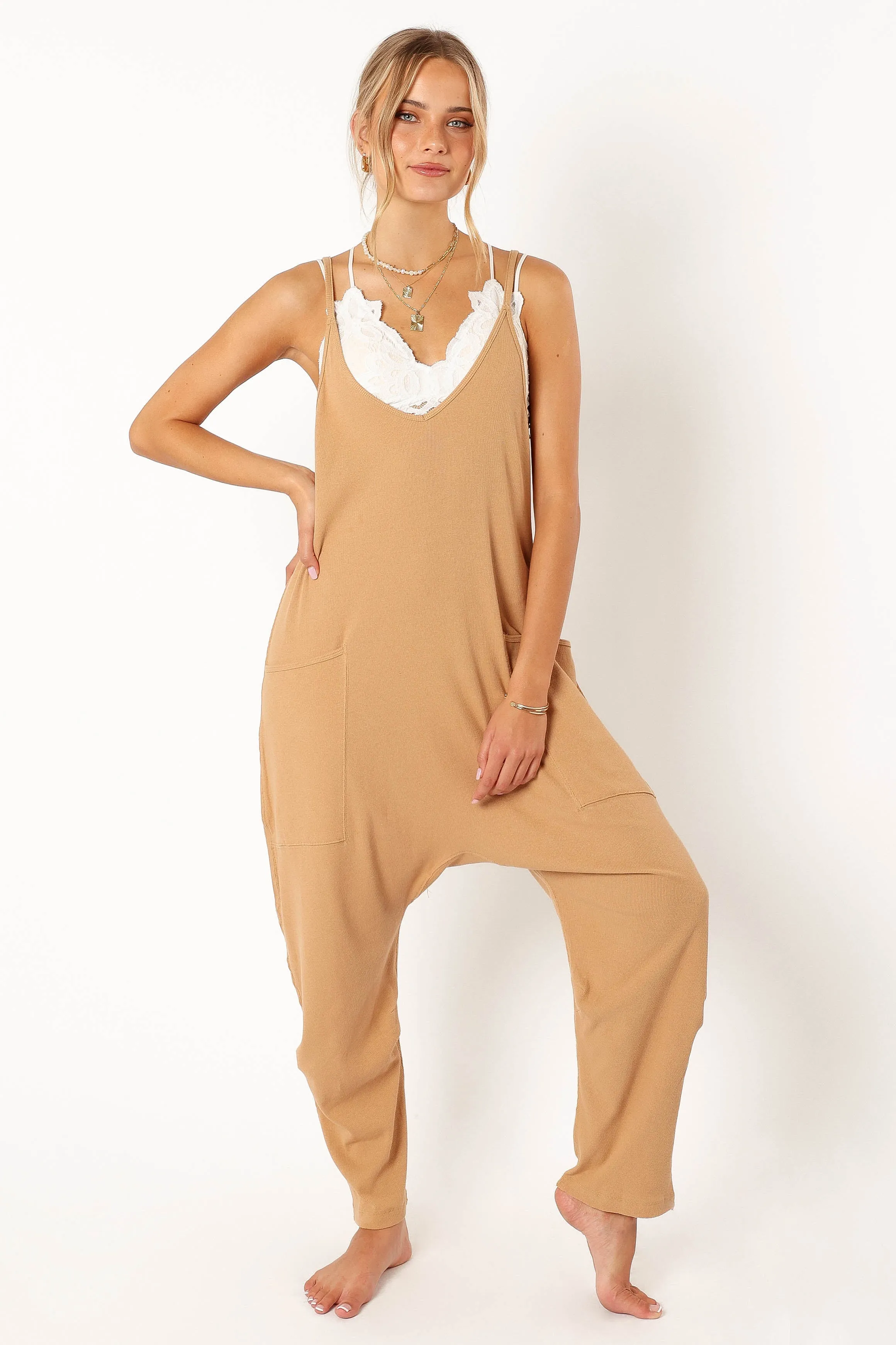 Kenny Jumpsuit - Tan sold by Petal & Pup product image thumbnail 5