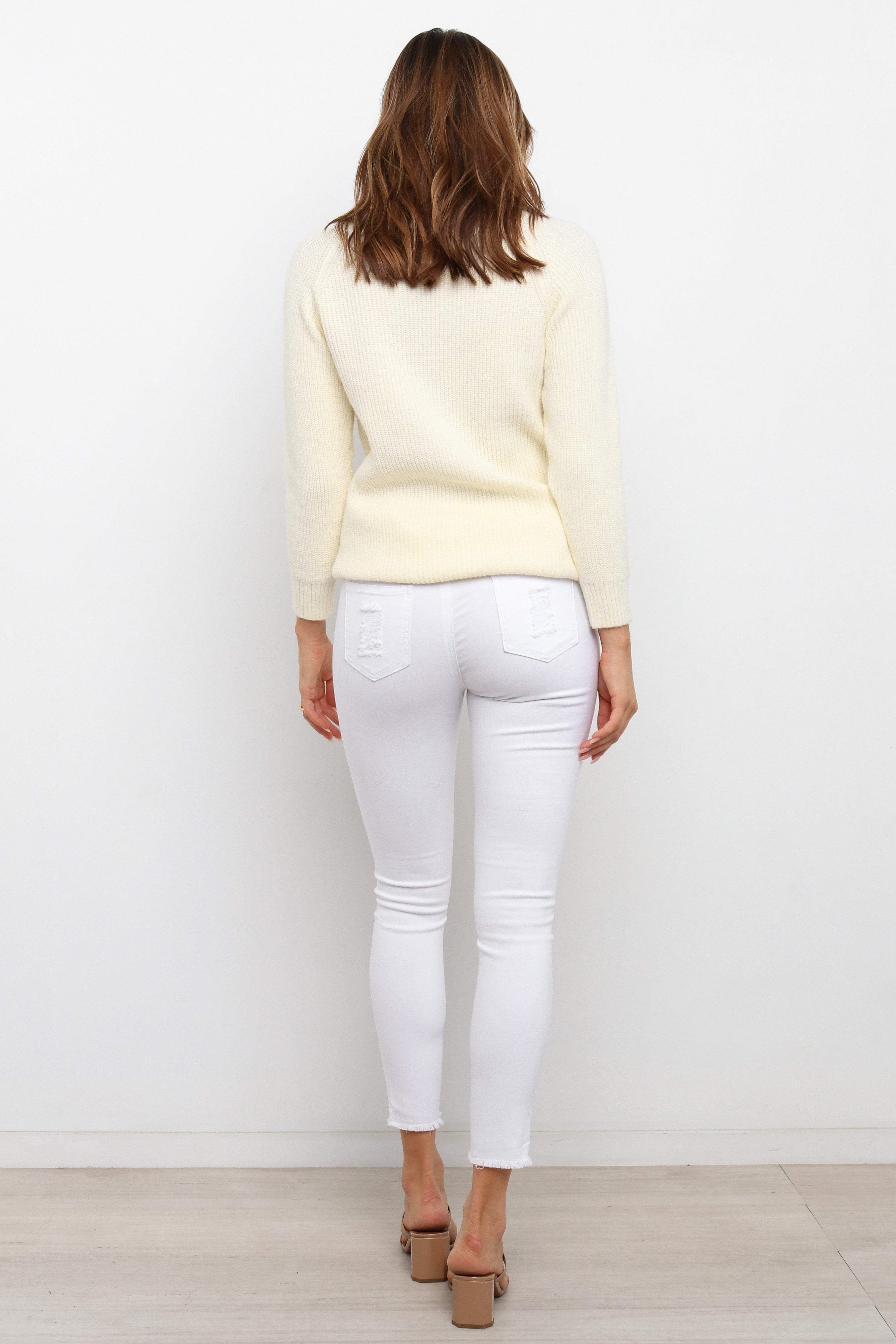 Apach Knit Sweater - Cream sold by Petal & Pup product image thumbnail 6