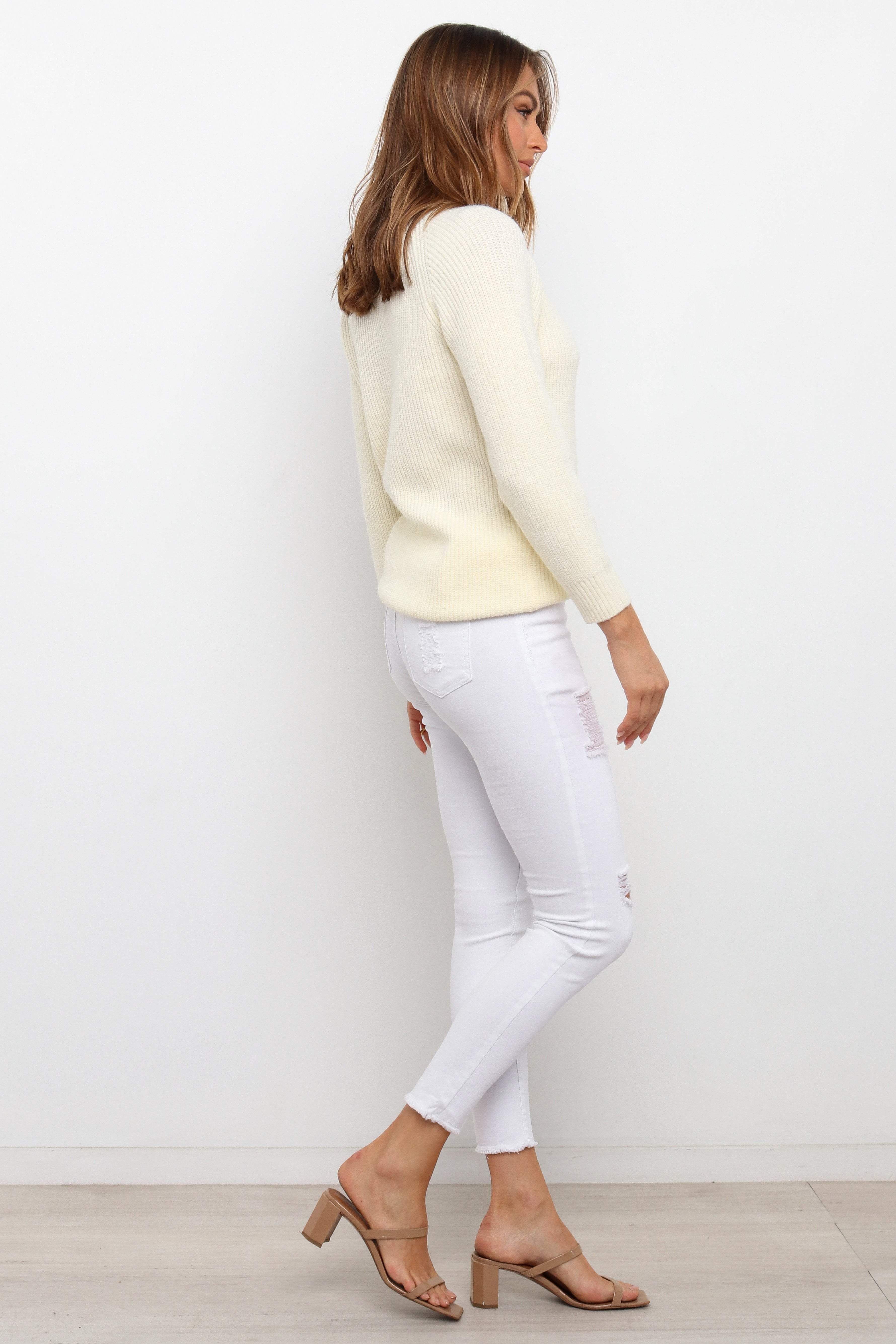 Apach Knit Sweater - Cream sold by Petal & Pup product image thumbnail 3