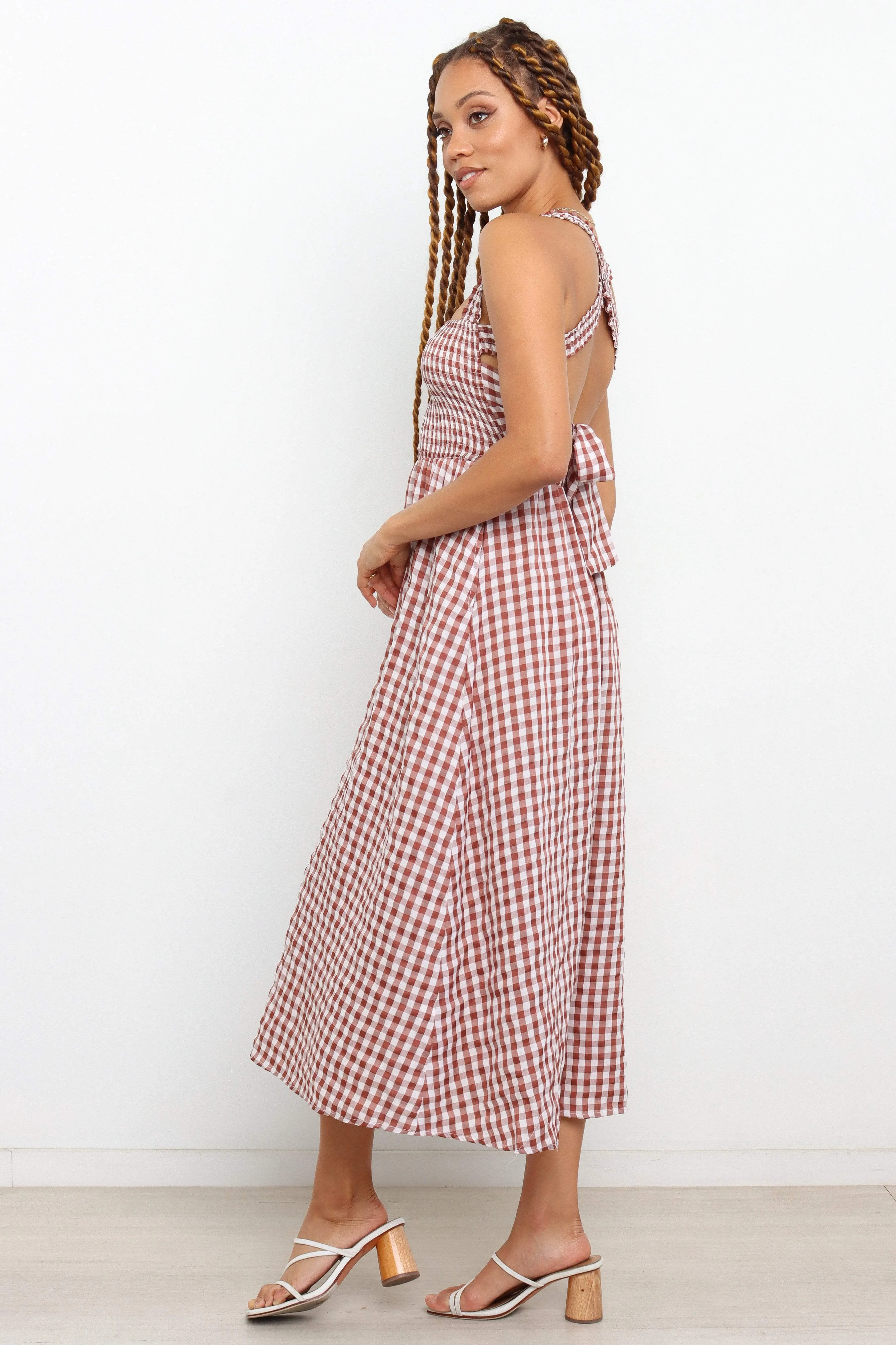 Sumi Dress - Chocolate Gingham sold by Petal & Pup product image thumbnail 3
